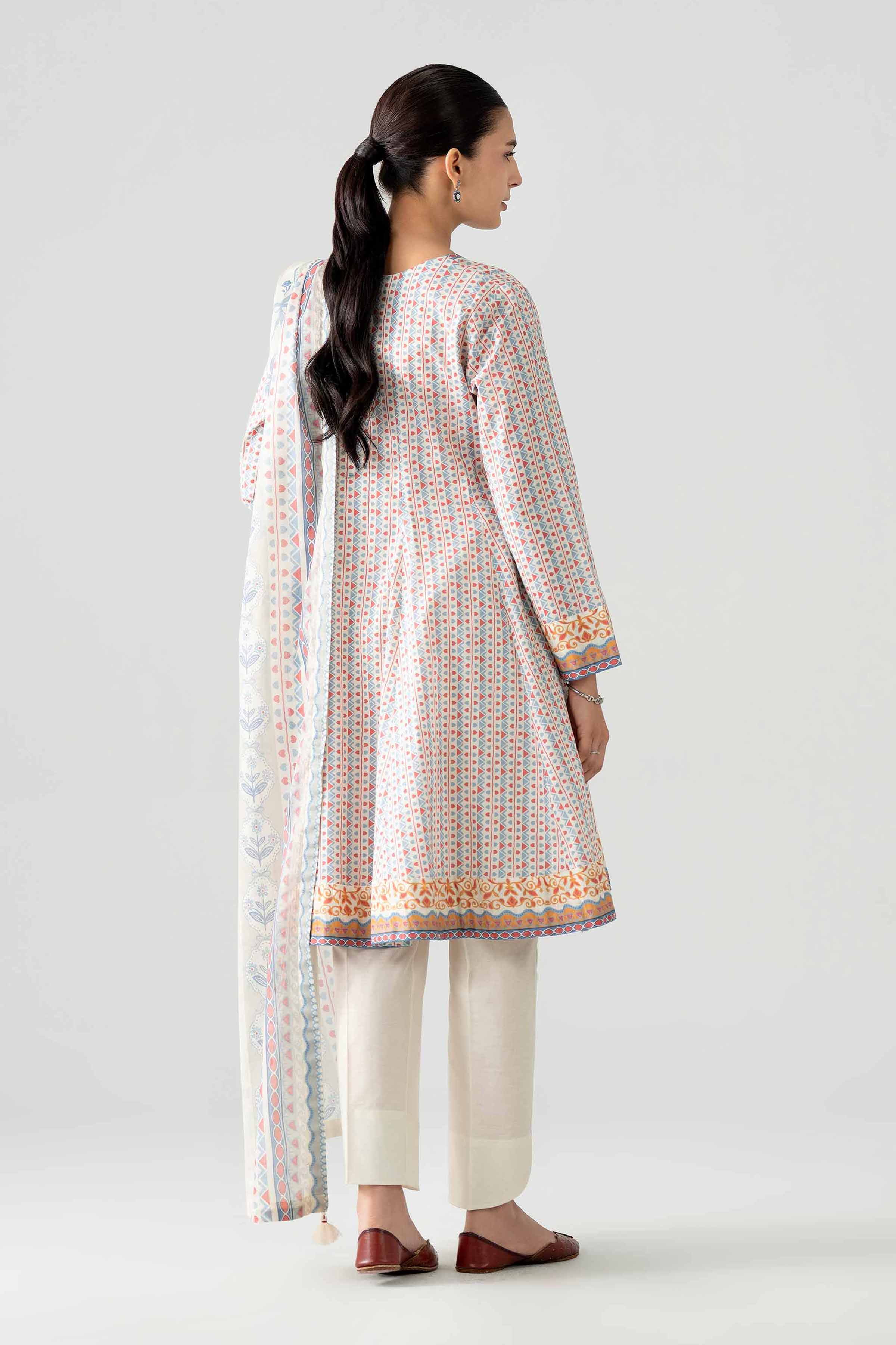 3 Piece - Printed Suit - 42602026 Beige Lawn 3PC Printed Nishat Australia