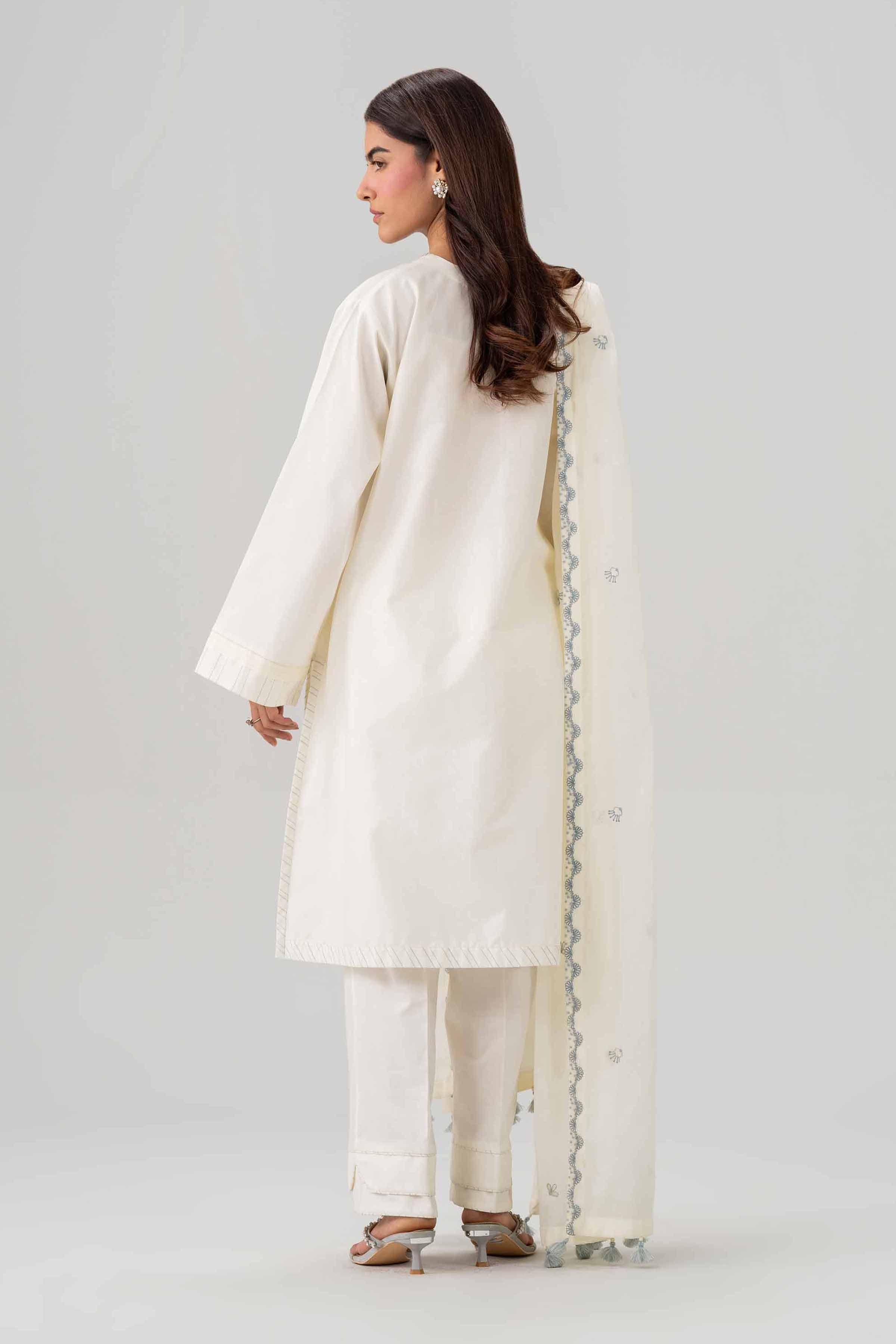3 Piece - Embroidered Suit - 42602035 Beige Lawn 3PC Embroidered Nishat Australia
