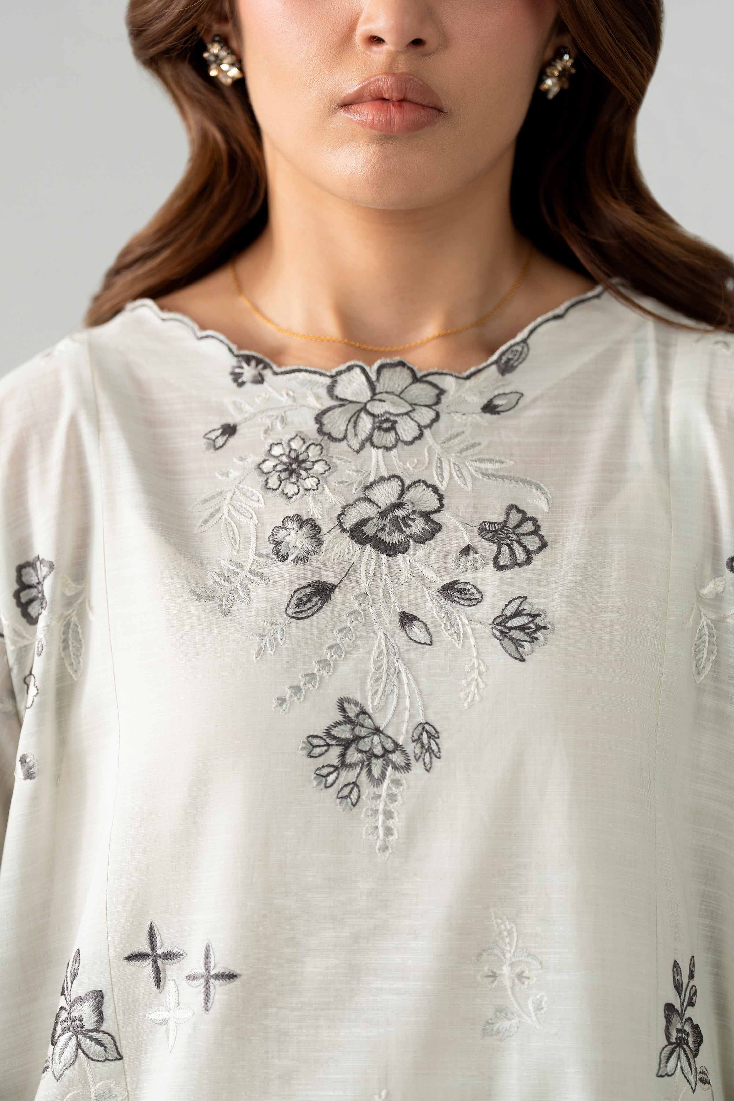 3 Piece - Printed Embroidered Suit - 42602042 White Lawn 3PC Embroidered Nishat Australia