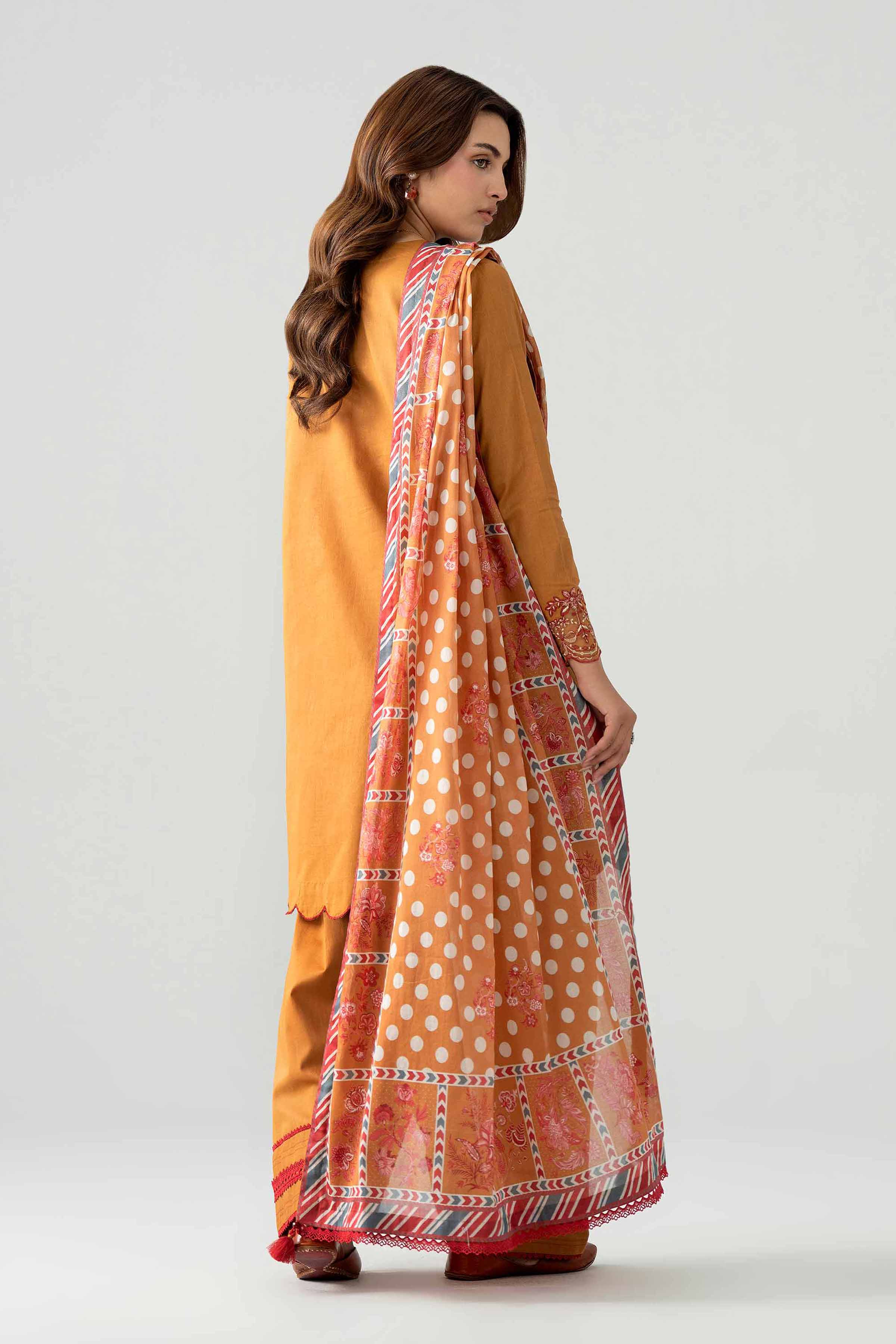 3 Piece - Digital Printed Embroidered Suit - 42602047 Brown Dobby 3PC Embroidered Nishat Australia