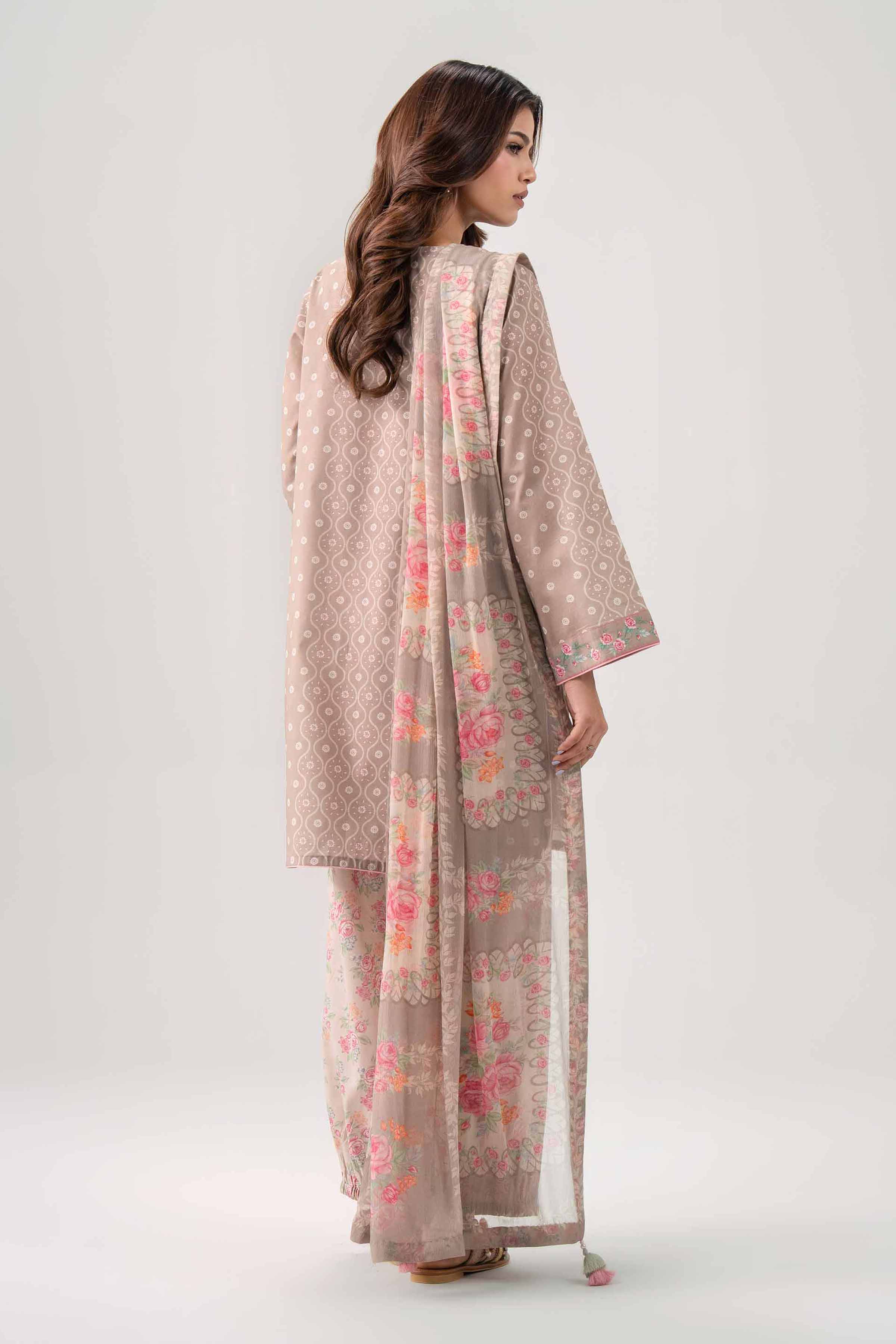 3 Piece - Digital Printed Embroidered Suit - 42602176