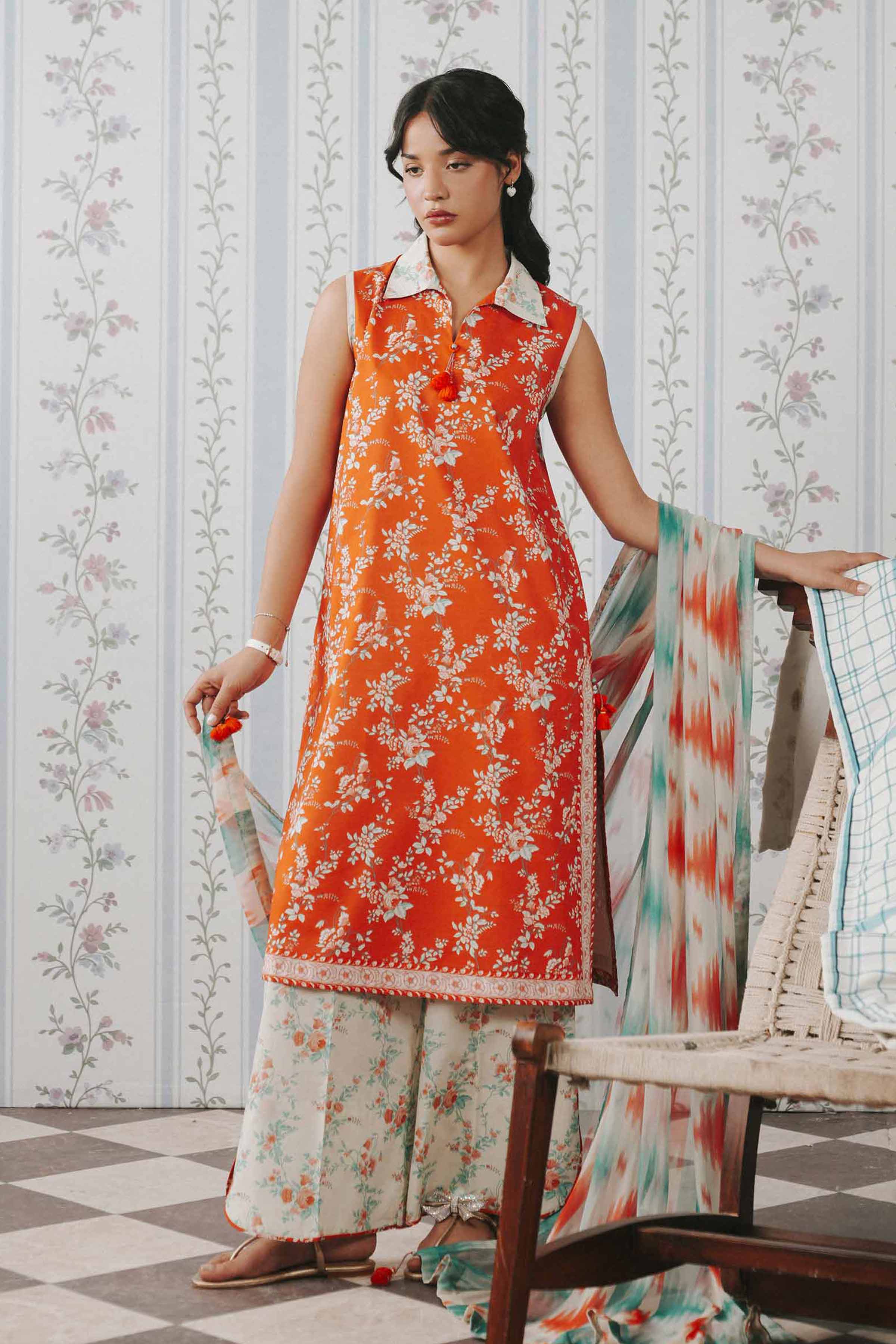 3 Piece - Digital Printed Suit - 42602185