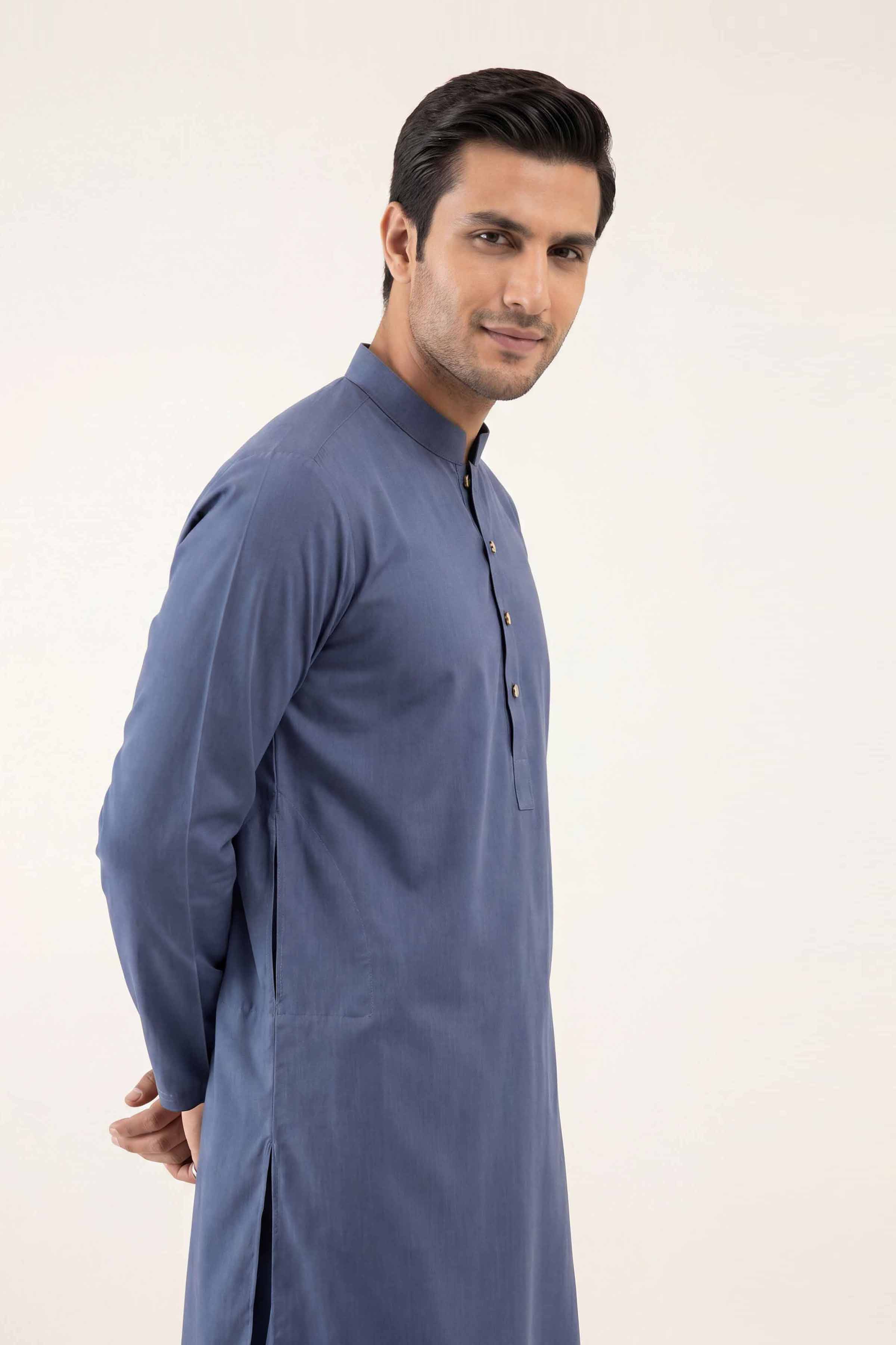 2 Piece - Naqsh Suit - 42608005 Grey Cotton 2PC Non-Embroidered Nishat Australia