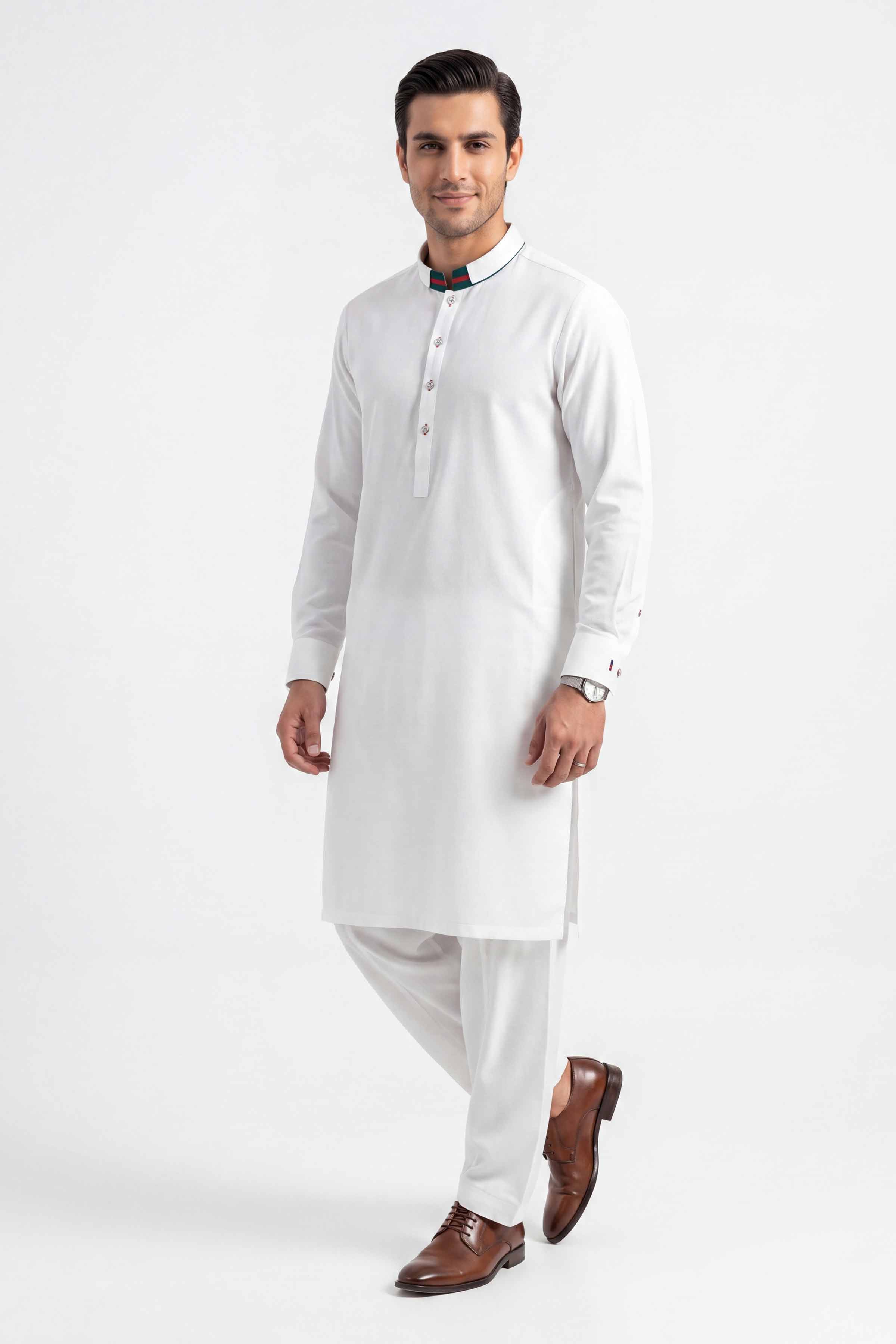 2 Piece - Naqsh Suit - 42608010 Off White Cotton 2PC Non-Embroidered Nishat Australia