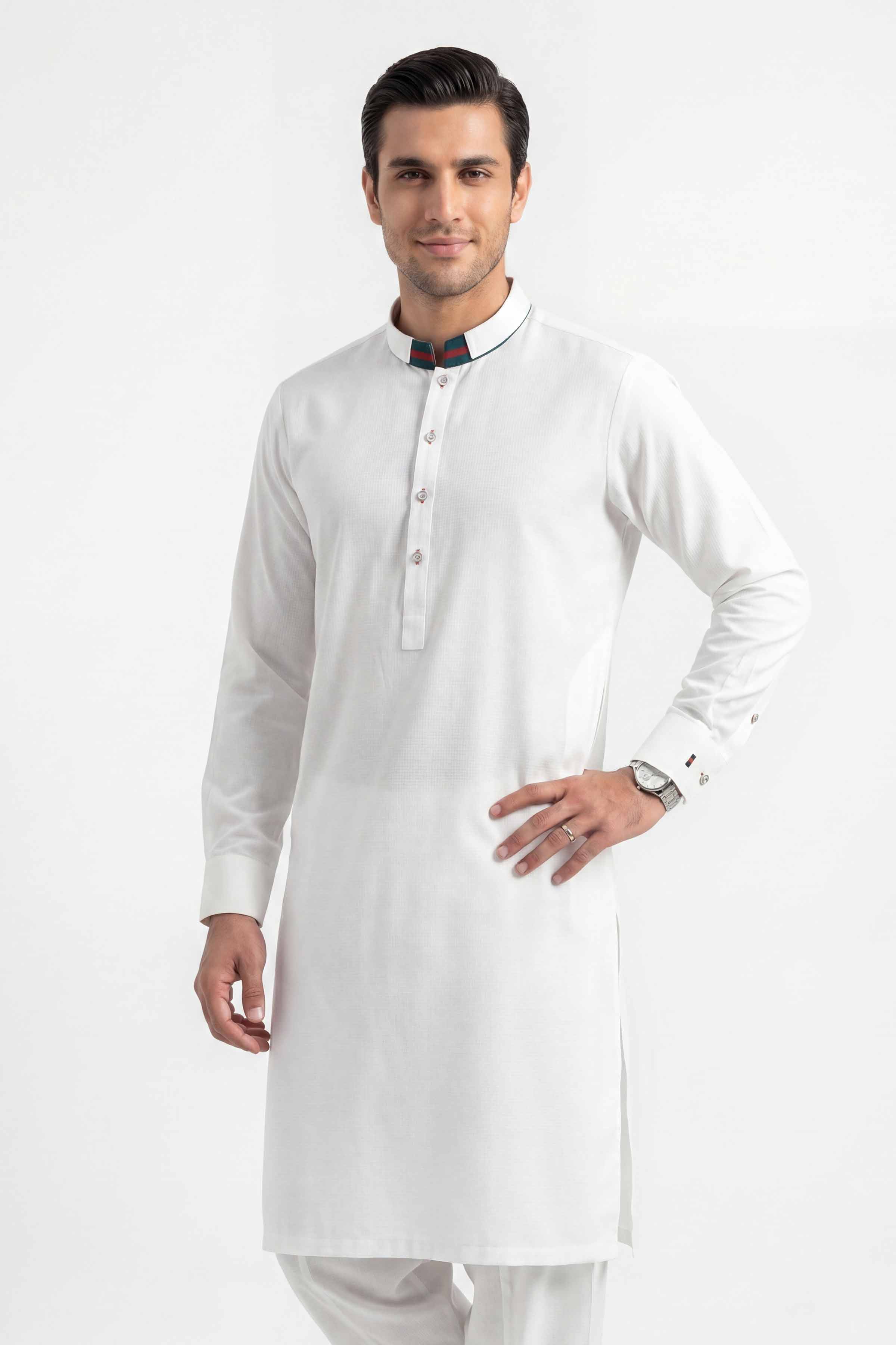 2 Piece - Naqsh Suit - 42608010 Off White Cotton 2PC Non-Embroidered Nishat Australia