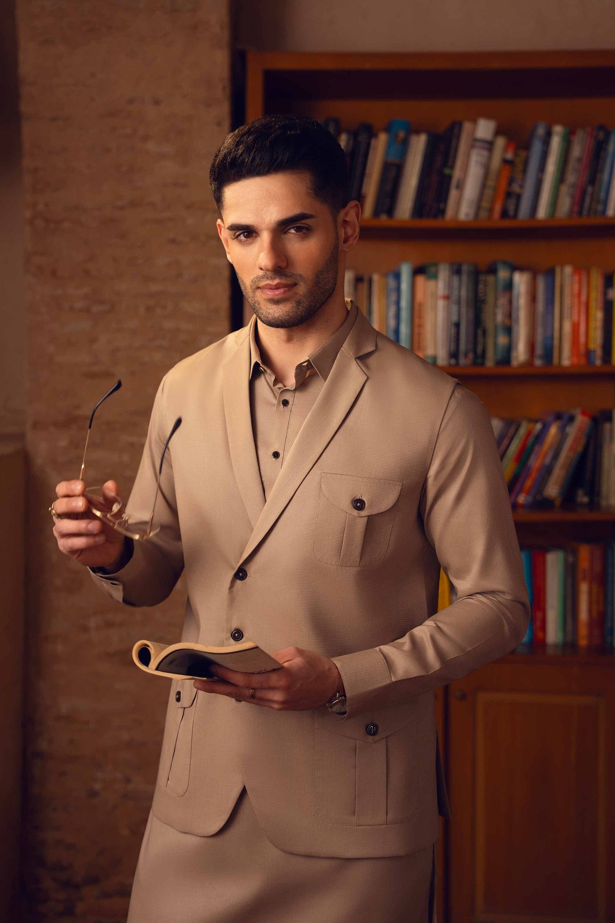 2 Piece - Naqsh Suit - 42608014 Brown Cotton 2PC Non-Embroidered Nishat Australia