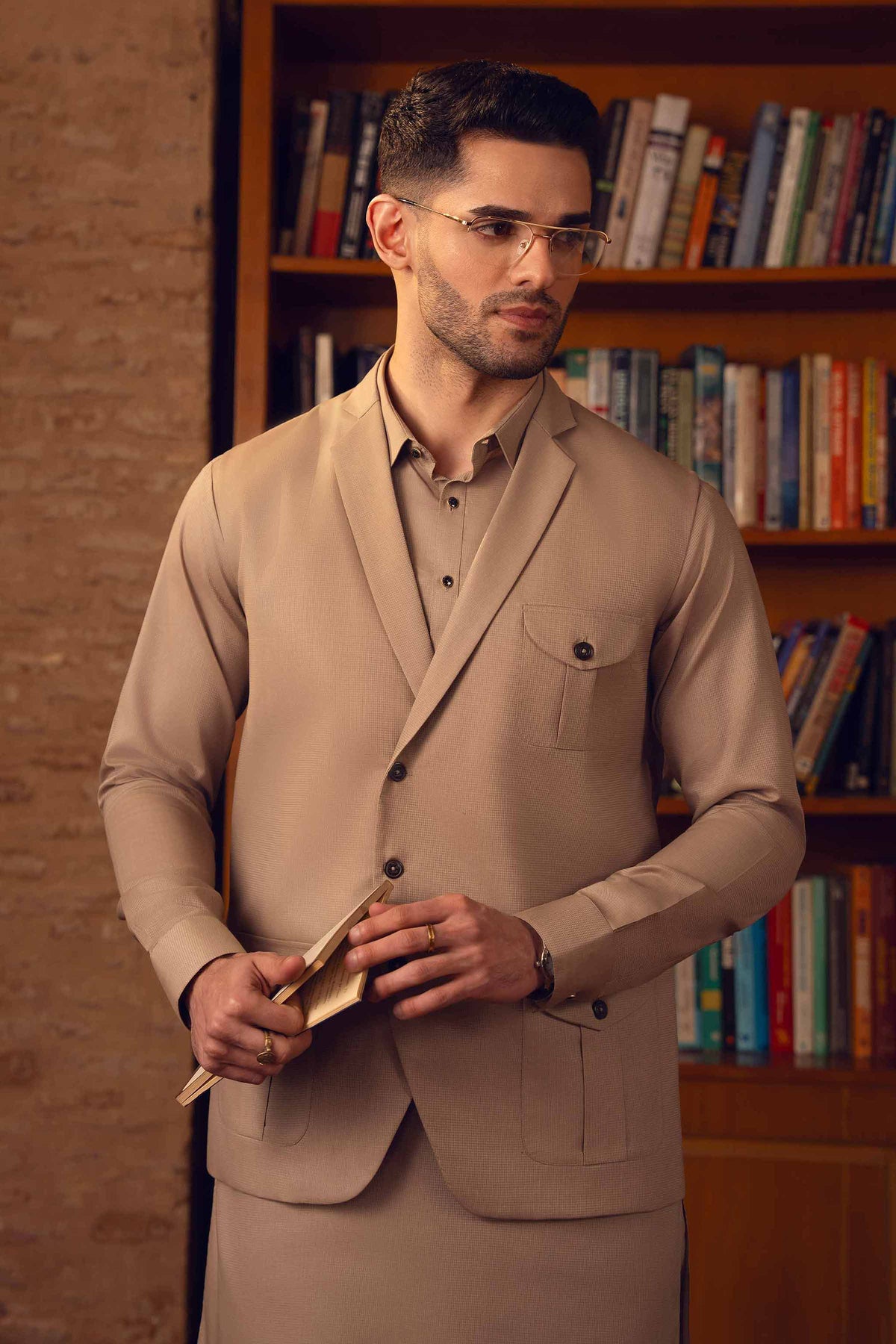 2 Piece - Naqsh Suit - 42608014 Brown Cotton 2PC Non-Embroidered Nishat Australia