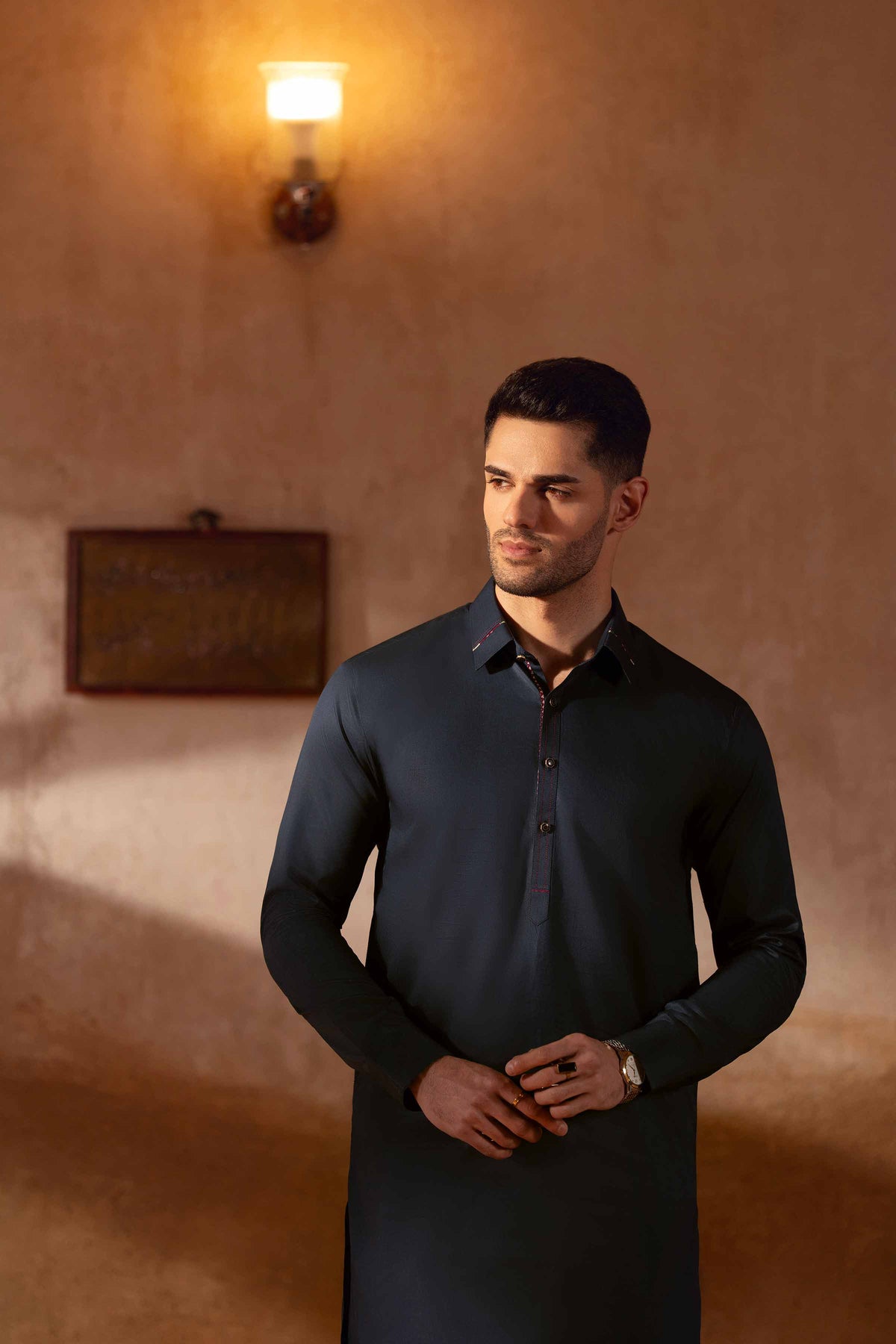 2 Piece - Naqsh Suit - 42608021 Navy Cotton 2PC Non-Embroidered Nishat Australia