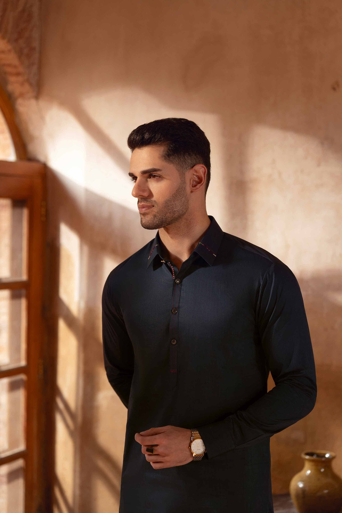 2 Piece - Naqsh Suit - 42608021 Navy Cotton 2PC Non-Embroidered Nishat Australia