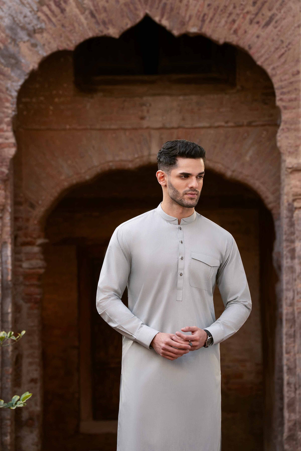 2 Piece - Naqsh Suit - 42608041 Grey Latha 2PC Non-Embroidered Nishat Australia