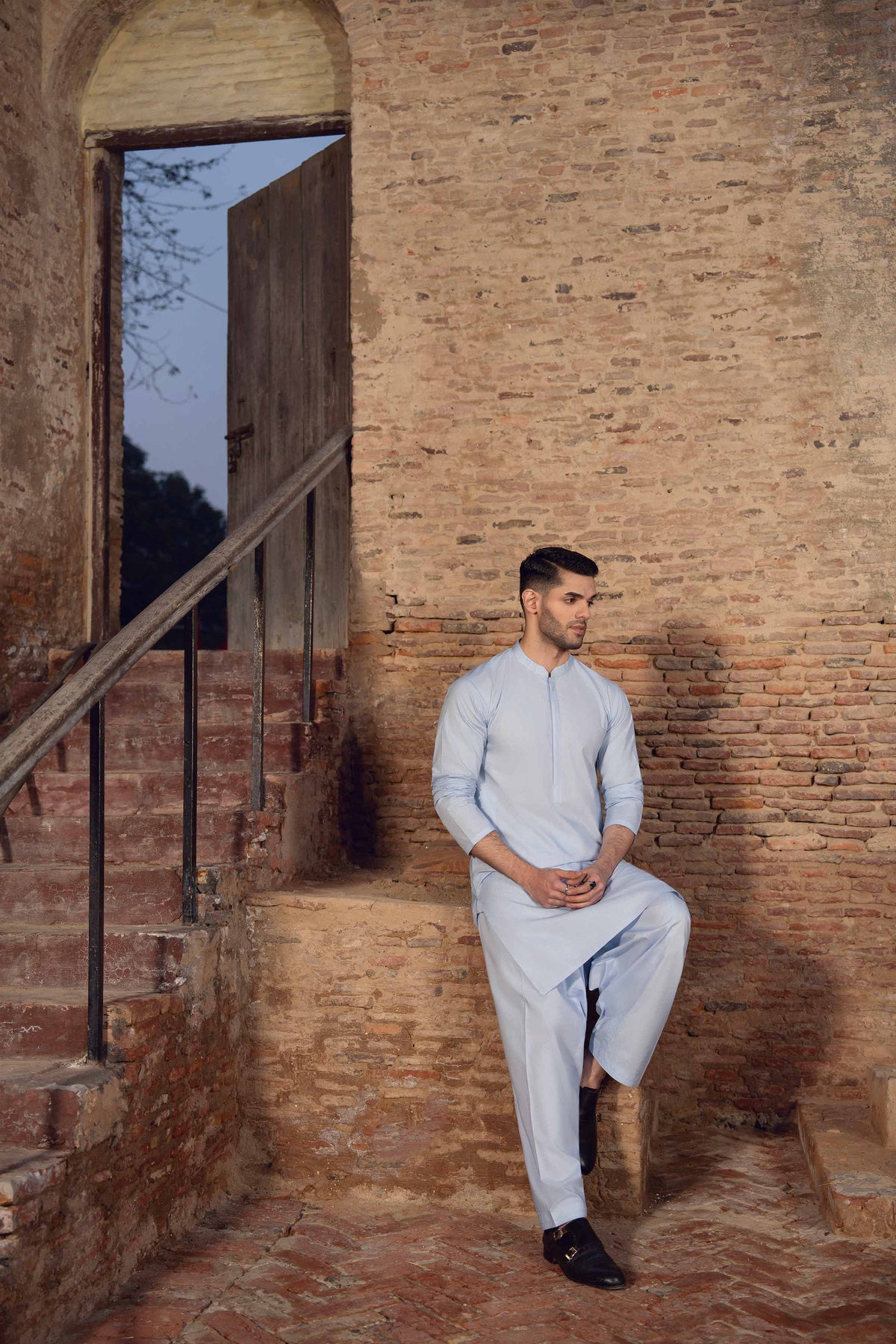 2 Piece - Naqsh Suit - 42608042 Blue Latha 2PC Non-Embroidered Nishat Australia