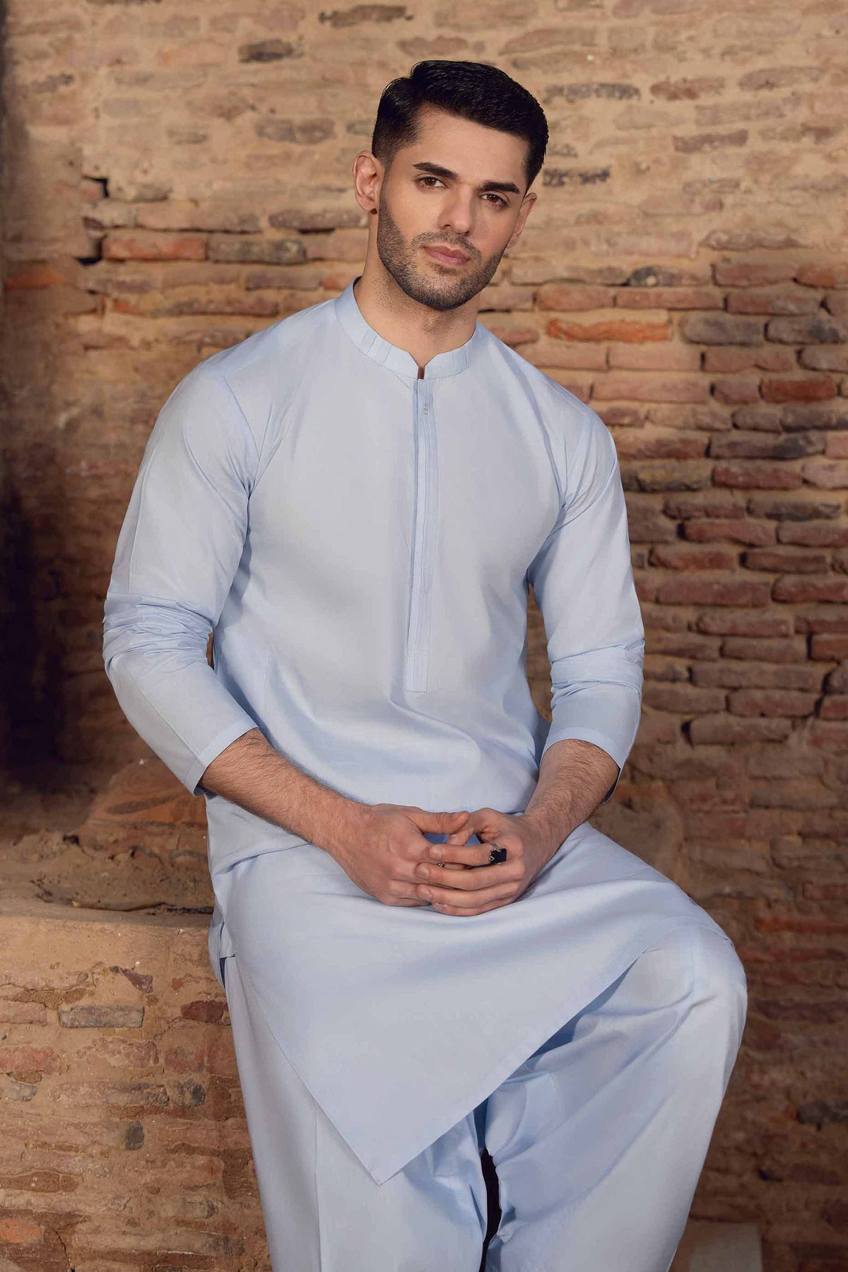 2 Piece - Naqsh Suit - 42608042 Blue Latha 2PC Non-Embroidered Nishat Australia