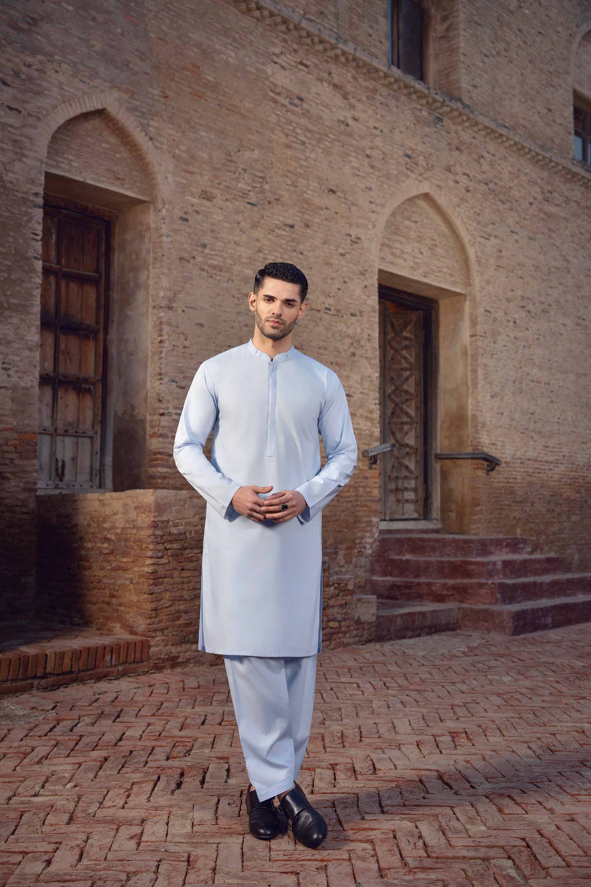 2 Piece - Naqsh Suit - 42608042 Blue Latha 2PC Non-Embroidered Nishat Australia