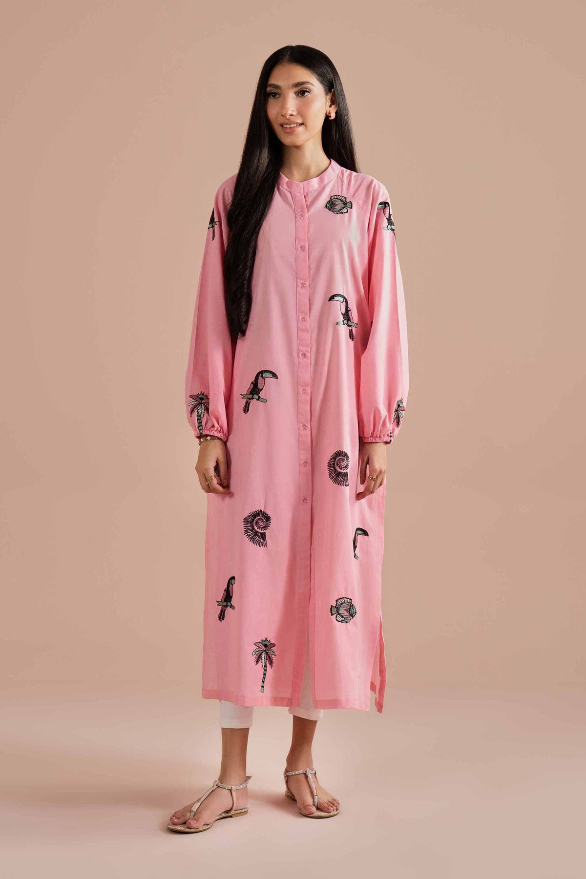 Embroidered Dress - AS26-09 Pink Lawn 1PC Embroidered Nishat Australia