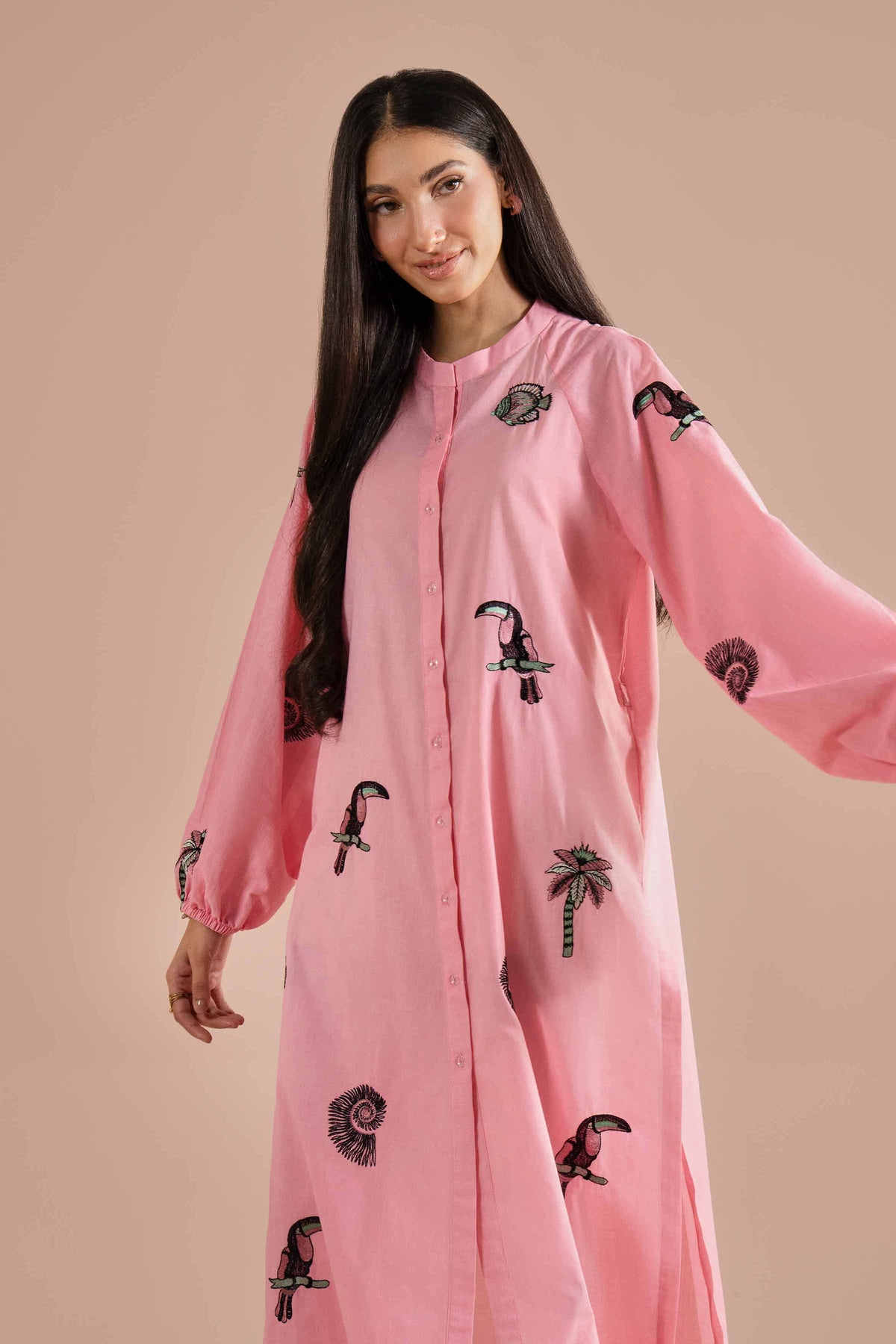 Embroidered Dress - AS26-09 Pink Lawn 1PC Embroidered Nishat Australia