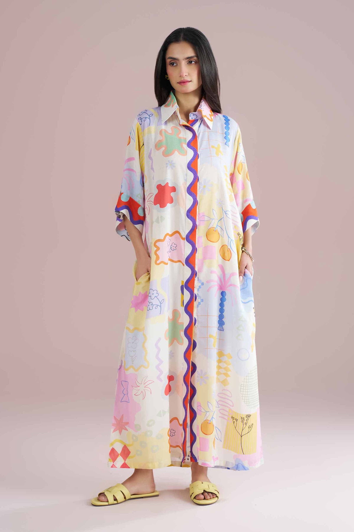 Printed Dress - AS26-37 Multi Dobby 1PC Printed Nishat Australia