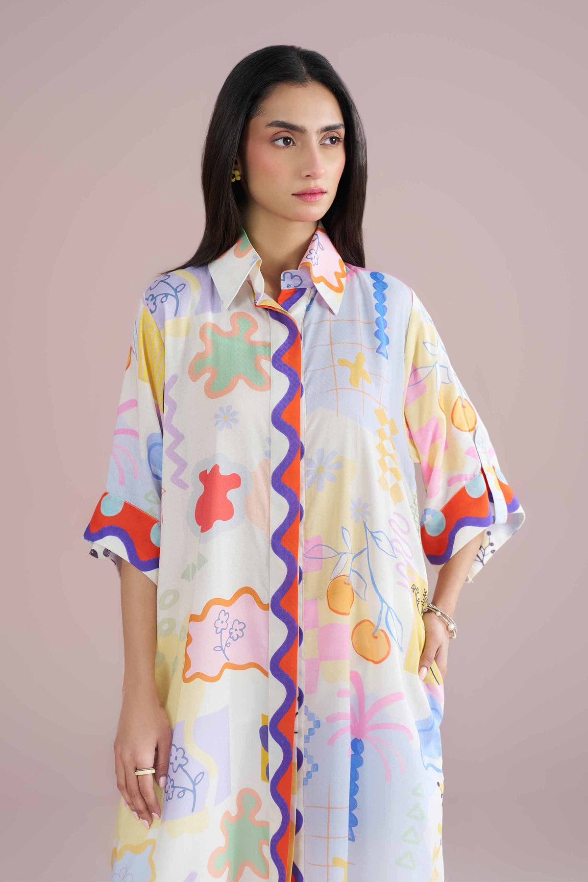 Printed Dress - AS26-37 Multi Dobby 1PC Printed Nishat Australia