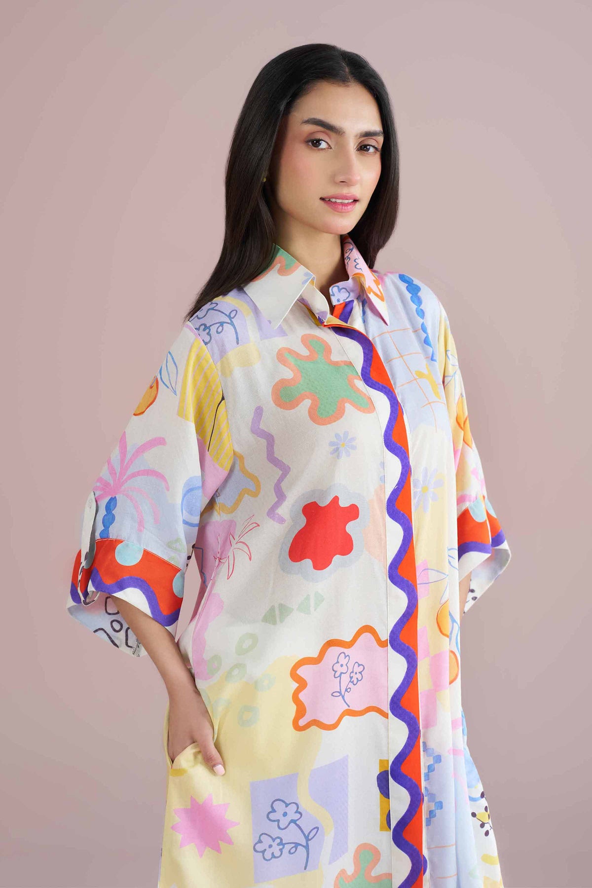 Printed Dress - AS26-37 Multi Dobby 1PC Printed Nishat Australia