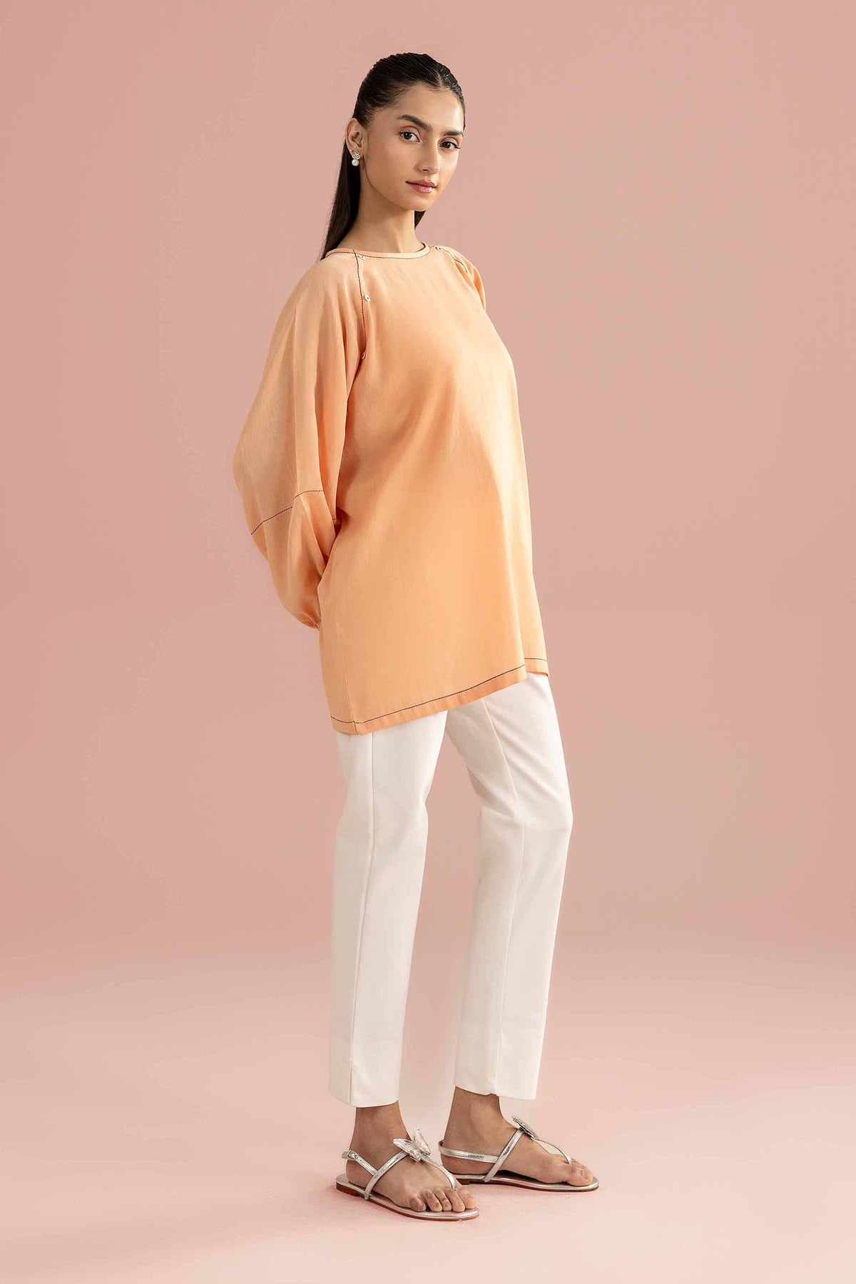 Solid Tunic - AS26-68 Orange Cambric 1PC Solids Nishat Australia