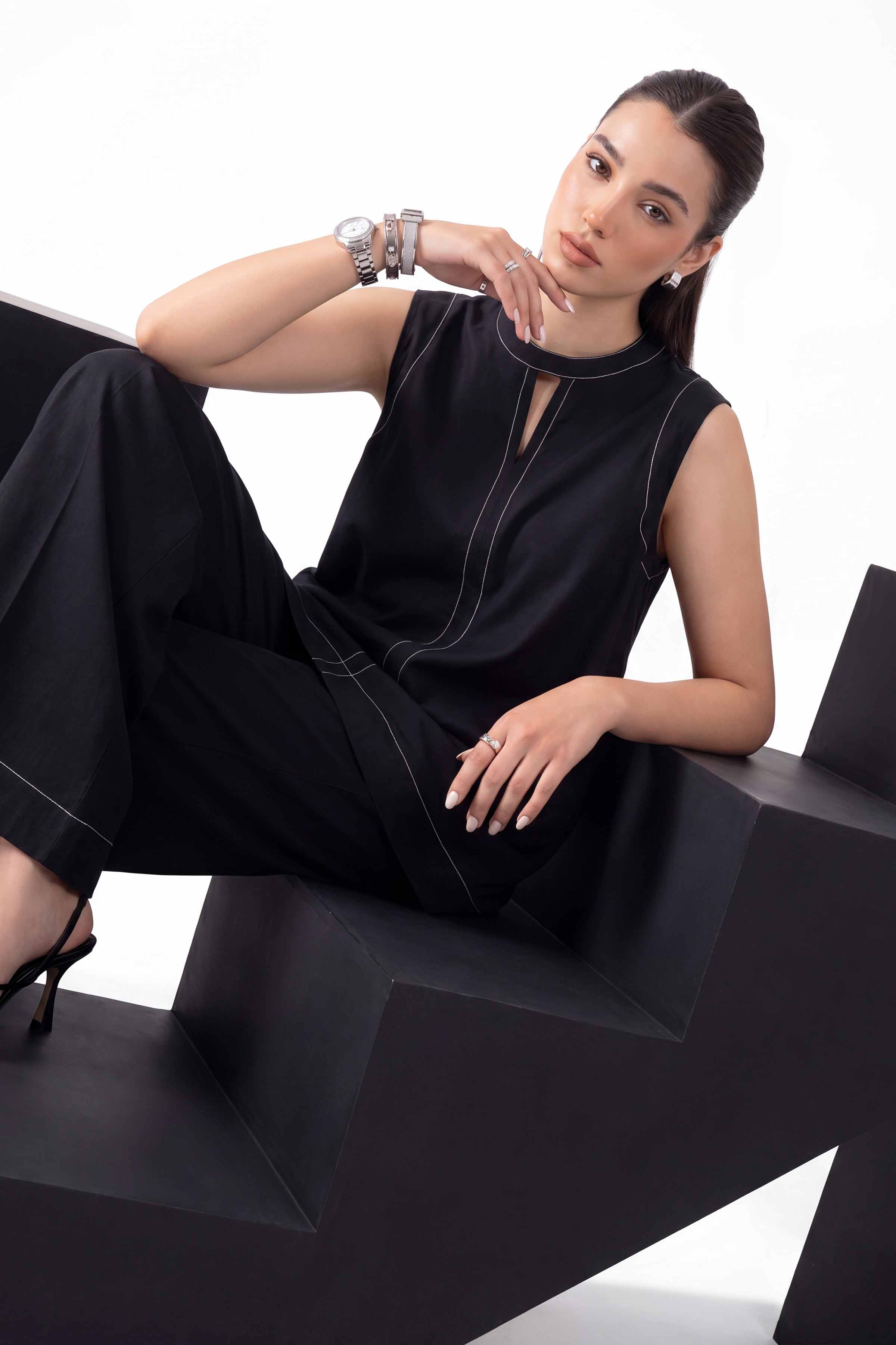2 Piece - Solid Suit - AS26-79 Black Cambric 2PC Solids Nishat Australia