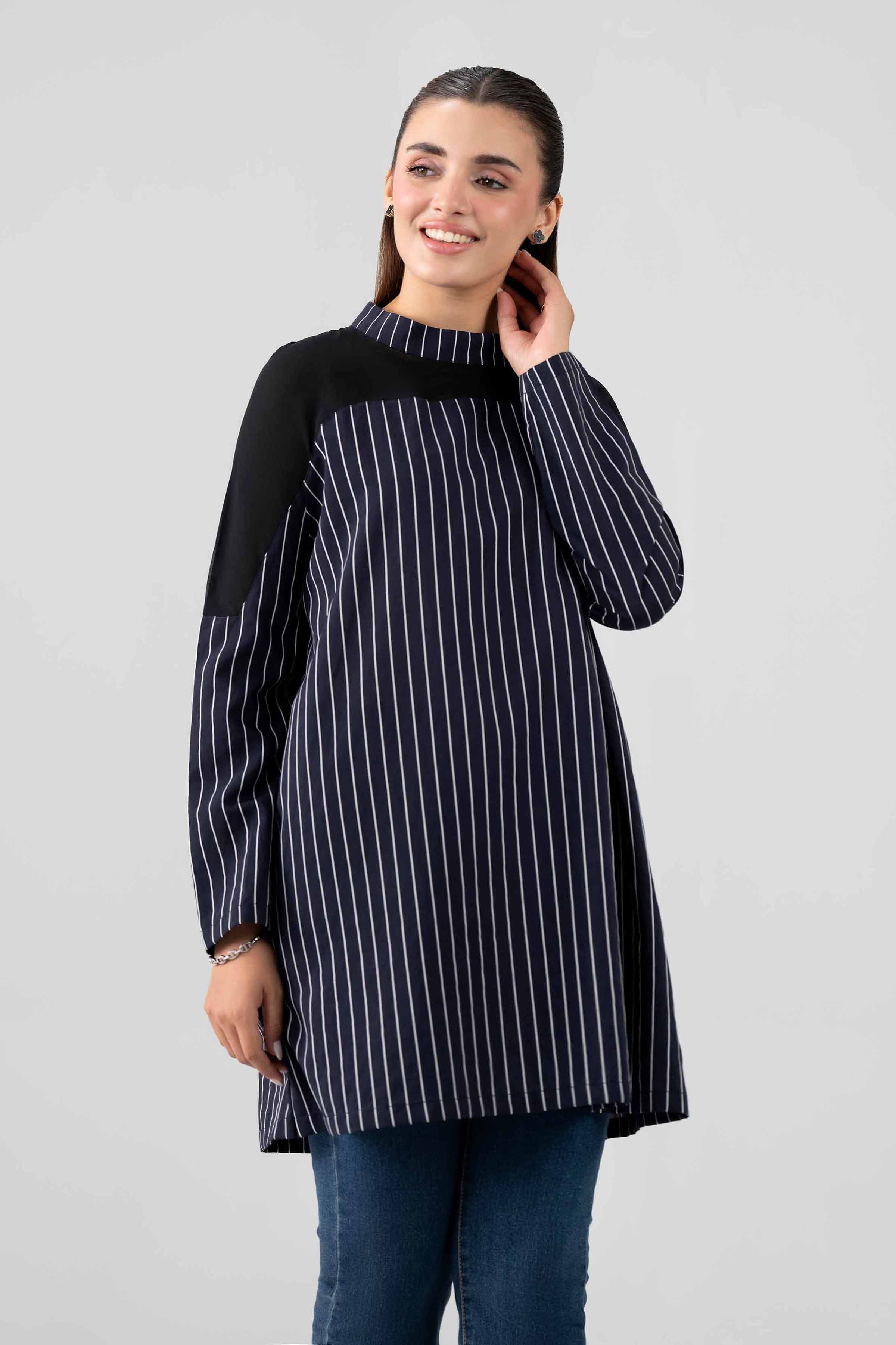Printed Tunic - AS26-90 Blue Cotton 1PC Printed Nishat Australia