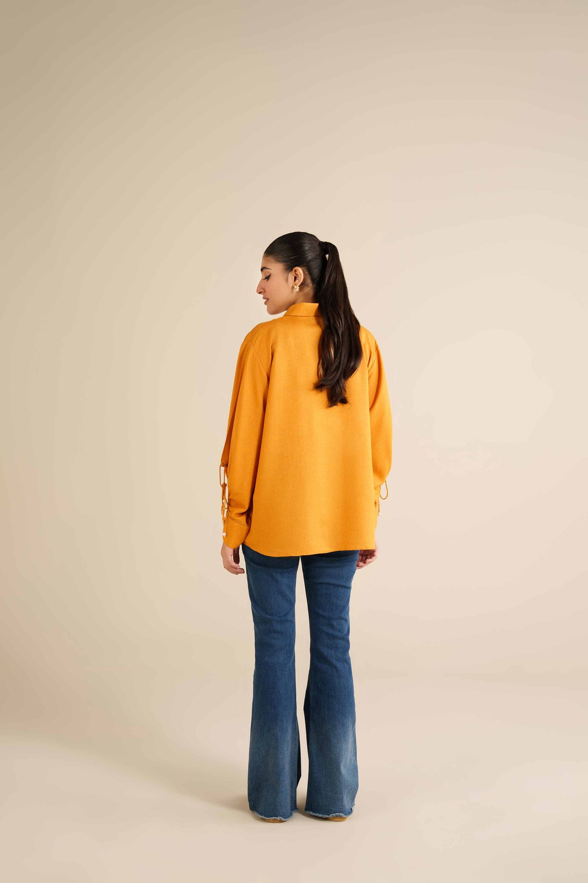 Embroidered Tunic - AW25-06 Yellow Karandi 1PC Embroidered Nishat Australia