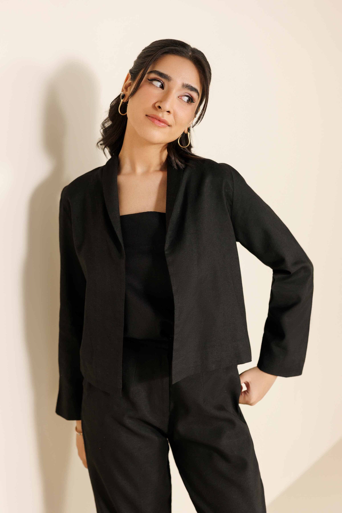 2 Piece - Embroidered Suit - AW25-10 Black Cotton 2PC Embroidered Nishat Australia