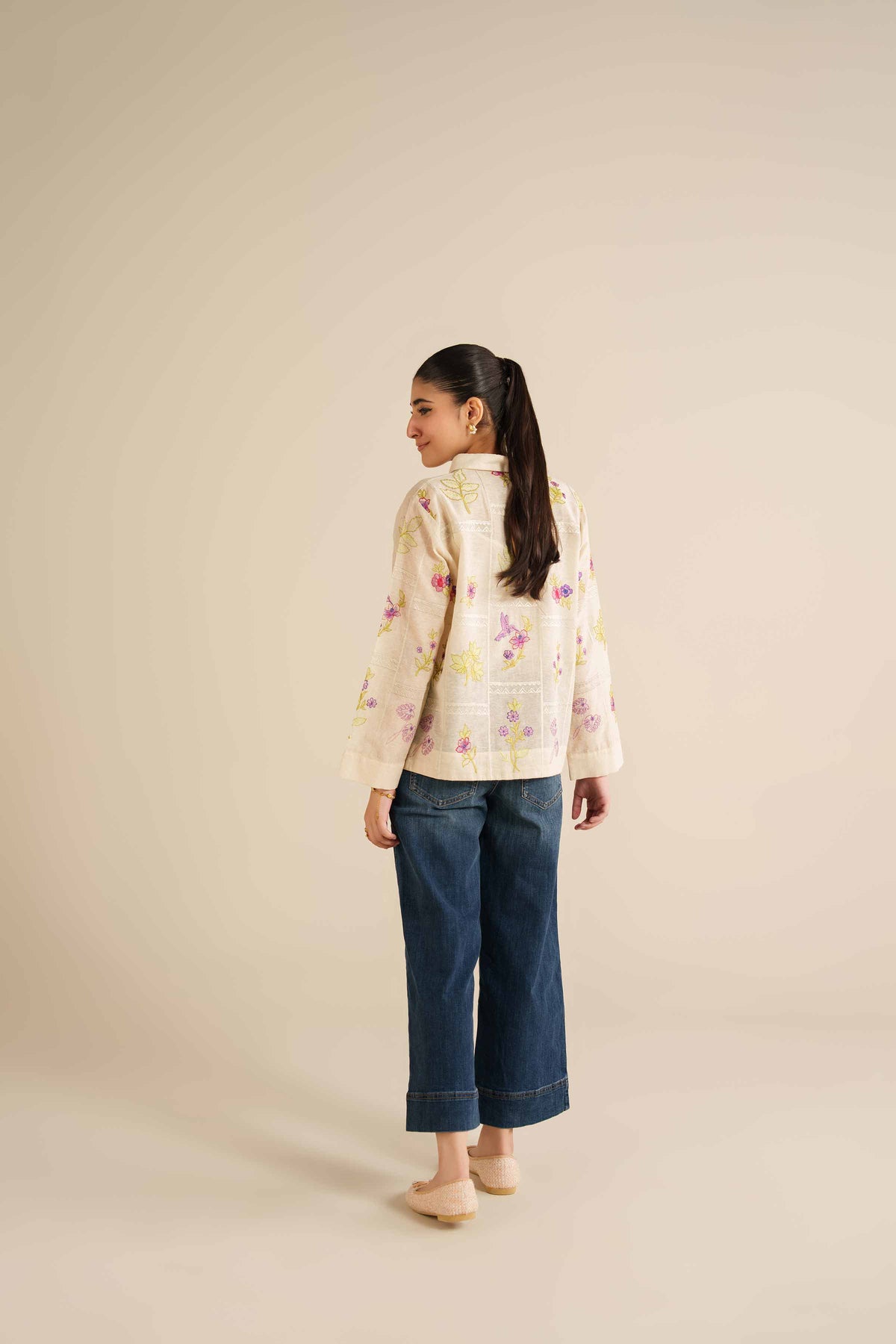 Embroidered Tunic - AW25-14 Red Cotton 1PC Embroidered Nishat Australia