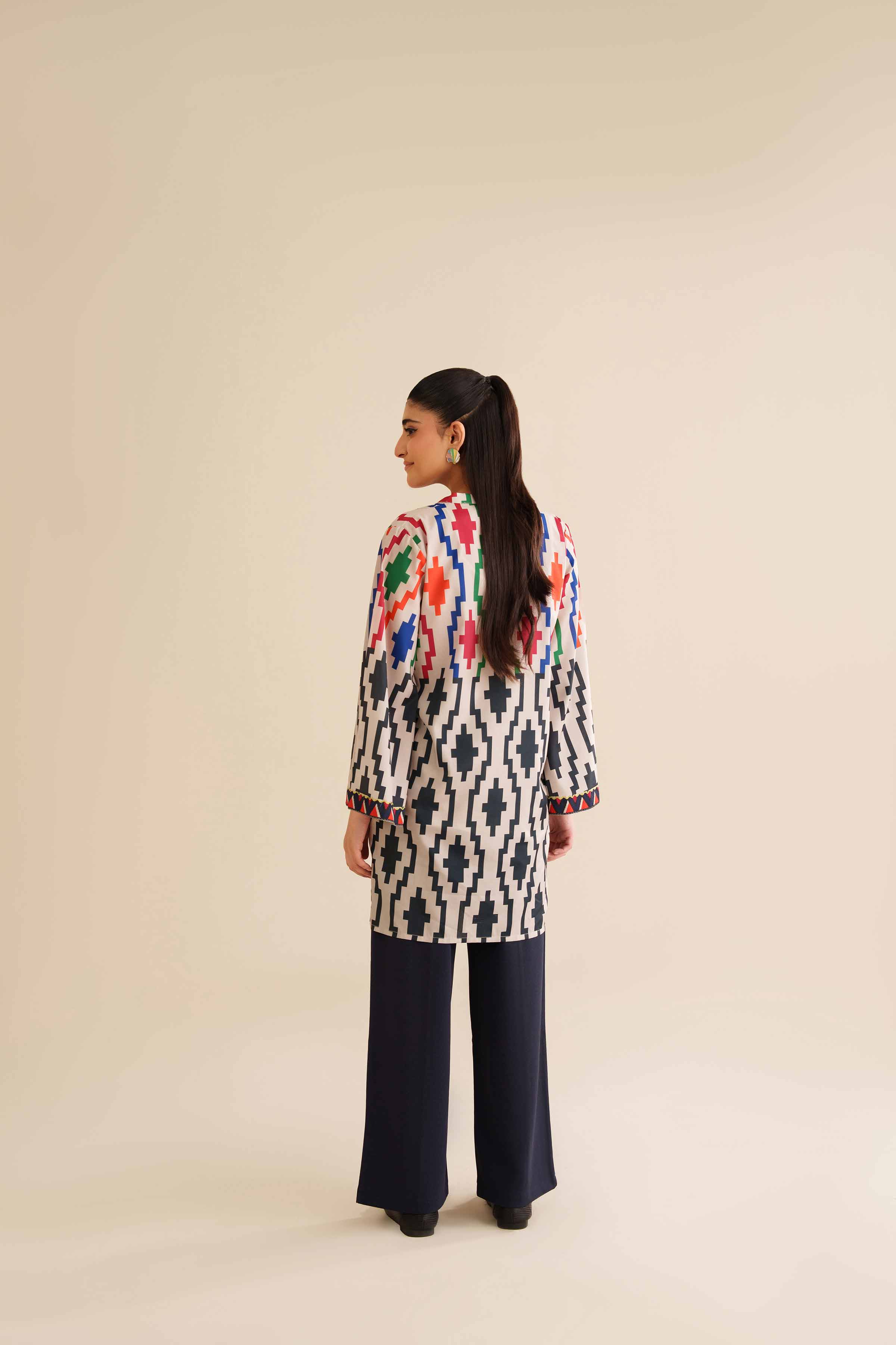 Printed Tunic - AW25-18 READY TO WEAR Multi Silk 1PC Printed