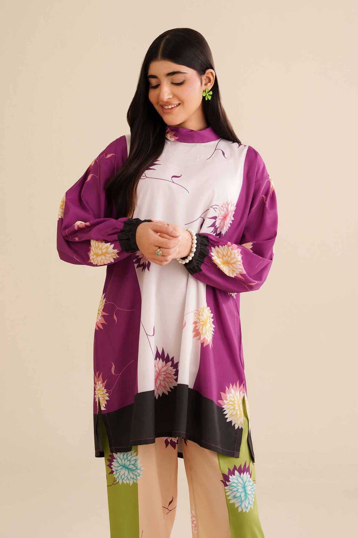 2 Piece - Printed Suit - AW25-33 Purple Silk 2PC Printed Nishat Australia