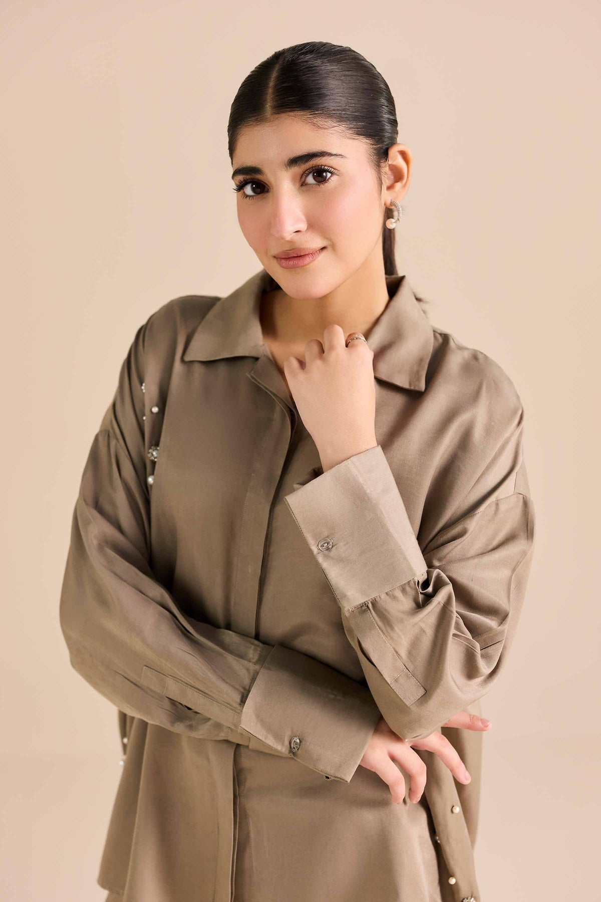 2 Piece - Basic Suit - AW25-46 Grey Mix Fabric 2PC Solids Nishat Australia