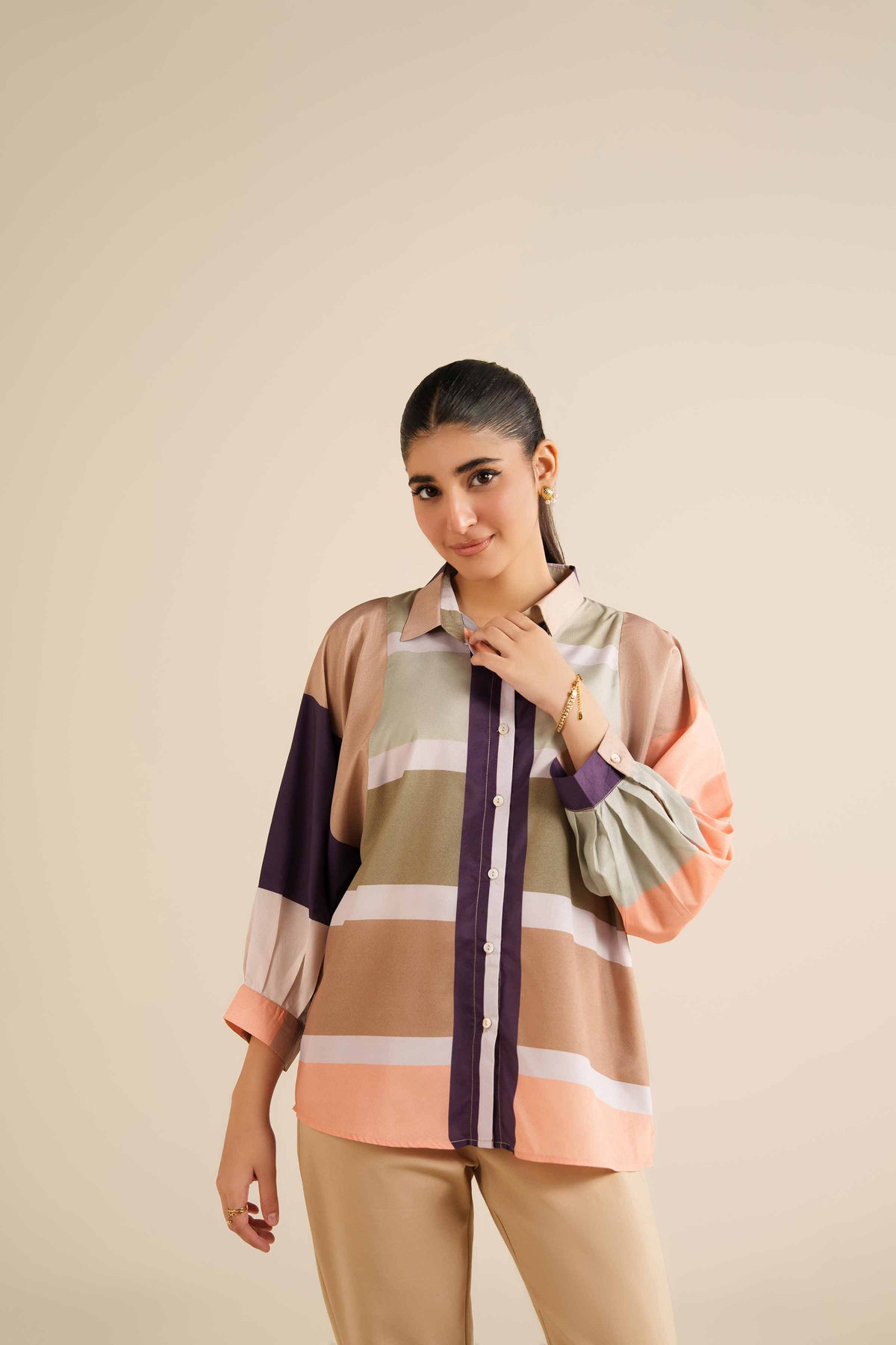 Printed Tunic - AW25-55 Multi Silk 1PC Printed Nishat Australia