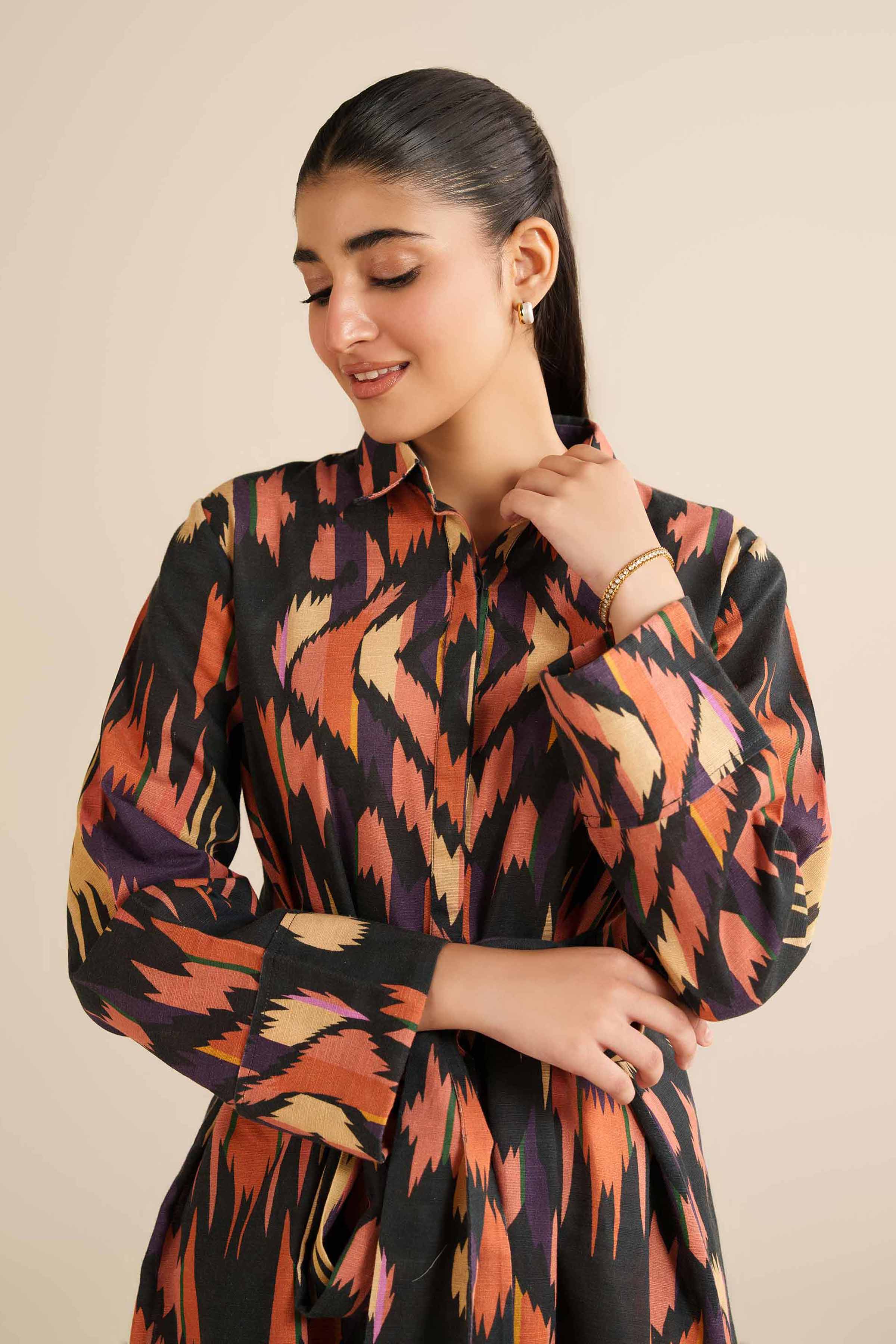 Printed Dress - AW25-58 READY TO WEAR Black Khaddar 1PC Printed