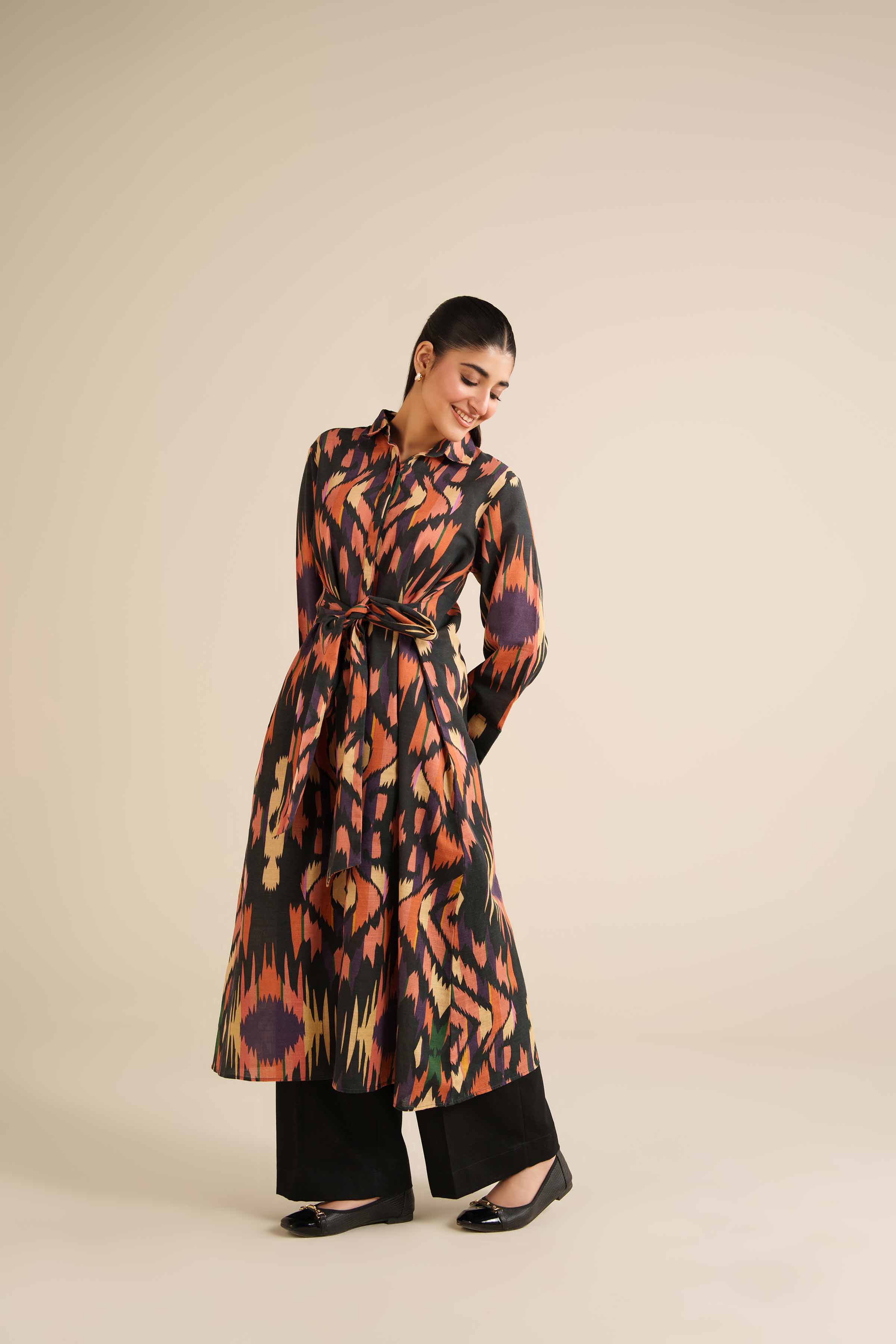 Printed Dress - AW25-58 READY TO WEAR Black Khaddar 1PC Printed