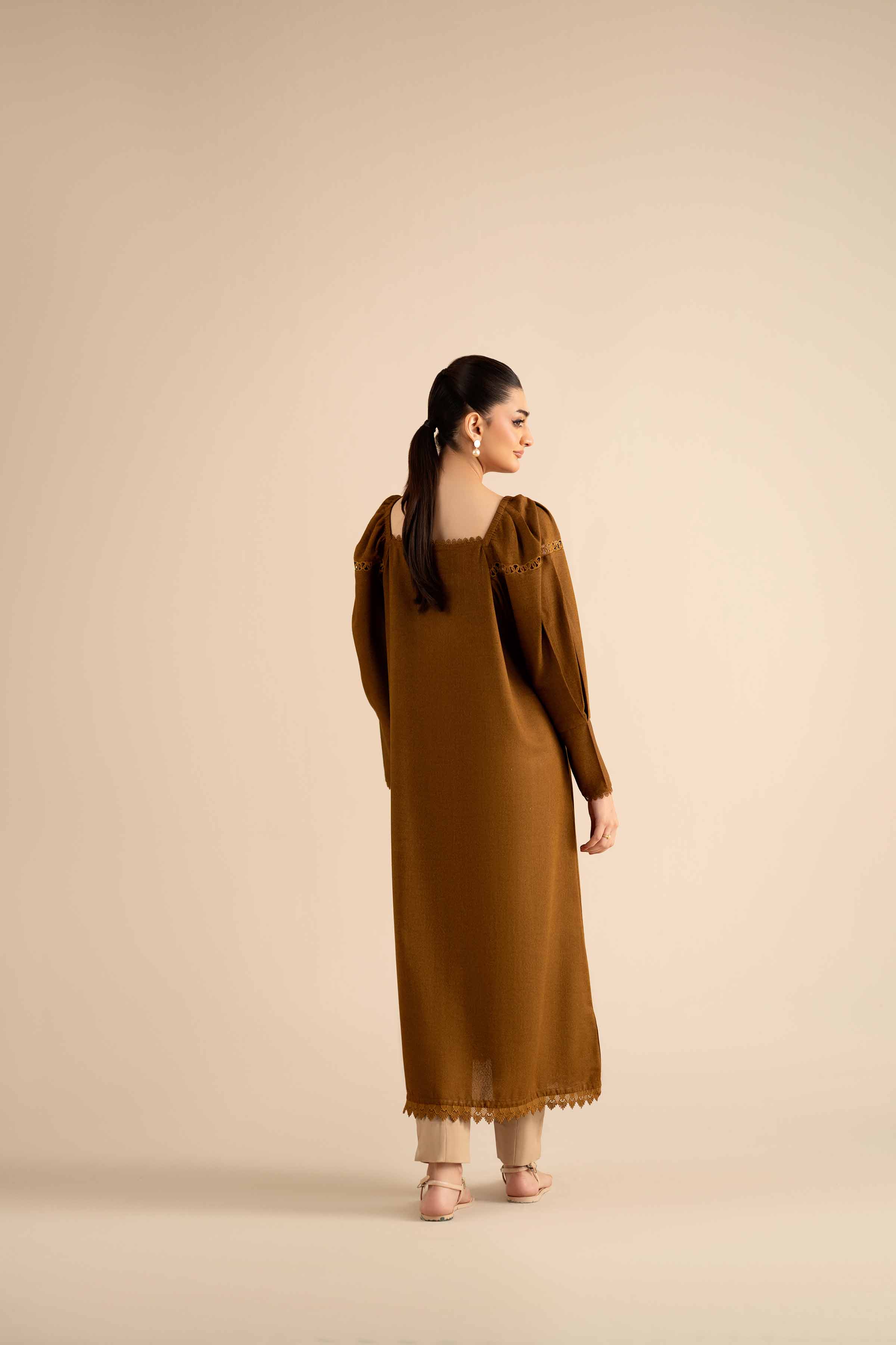 Basic Dress - AW25-12 READY TO WEAR Green Karandi 1PC Solids