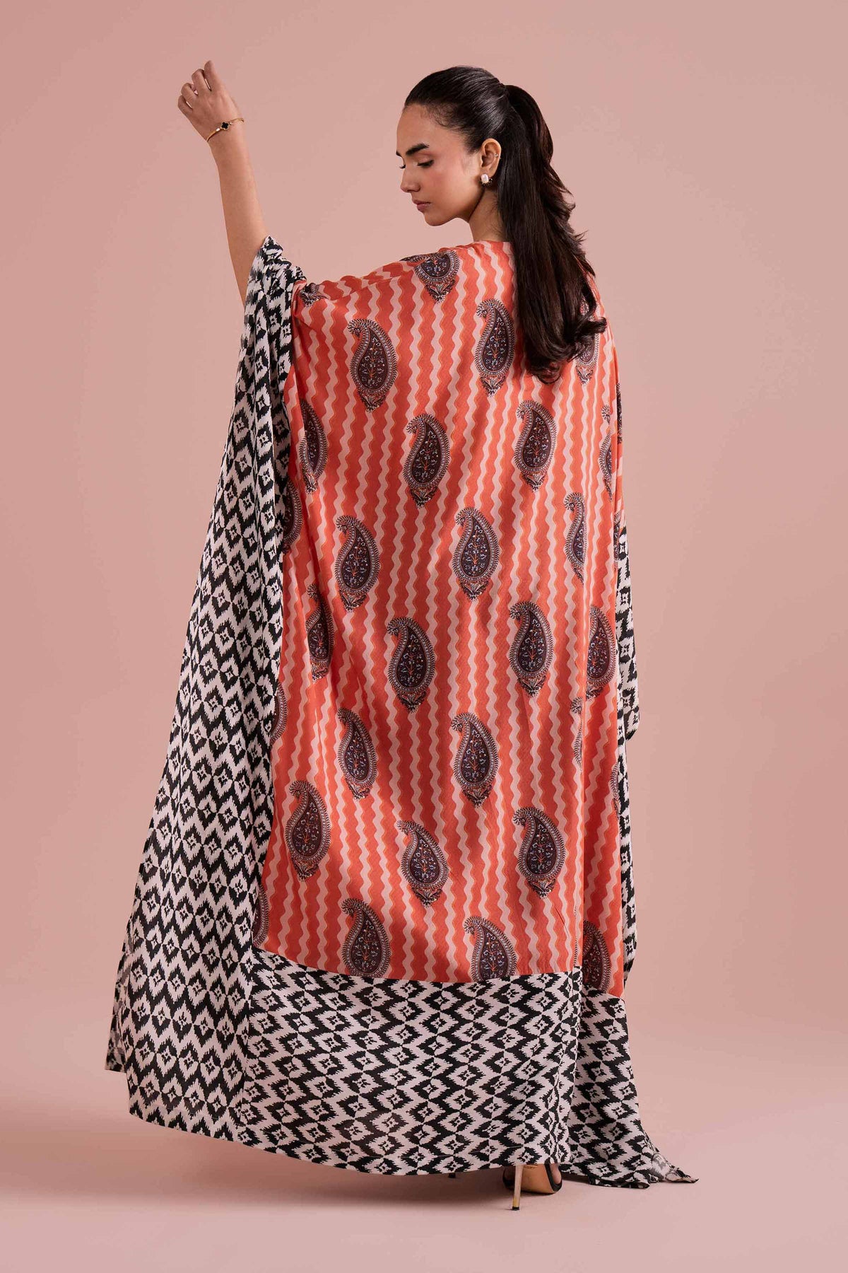 Printed Kaftan - FE26-33 Multi Dobby 1PC Printed