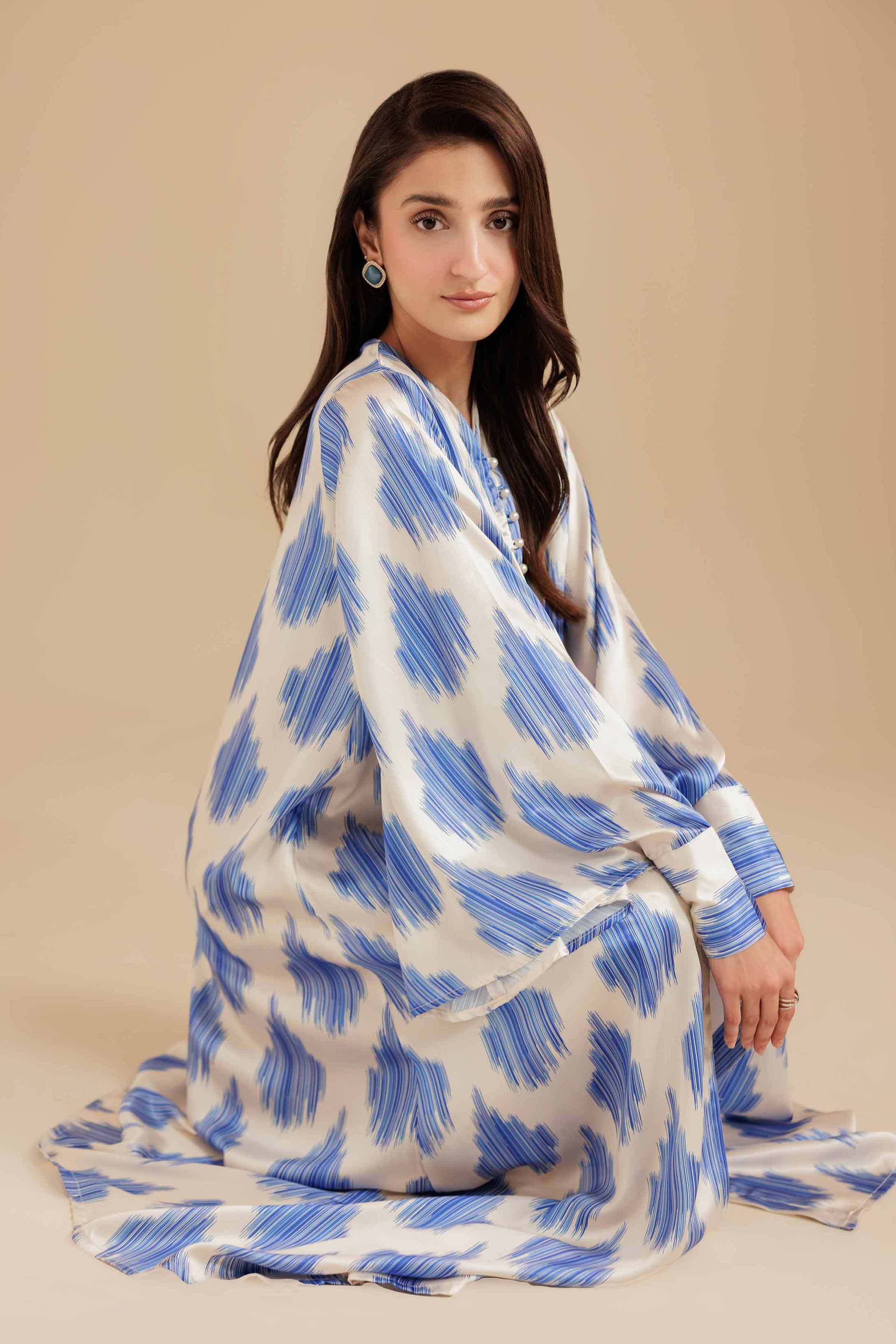 Printed Dress - FS25-46 READY TO WEAR Multi Silk 1PC Printed