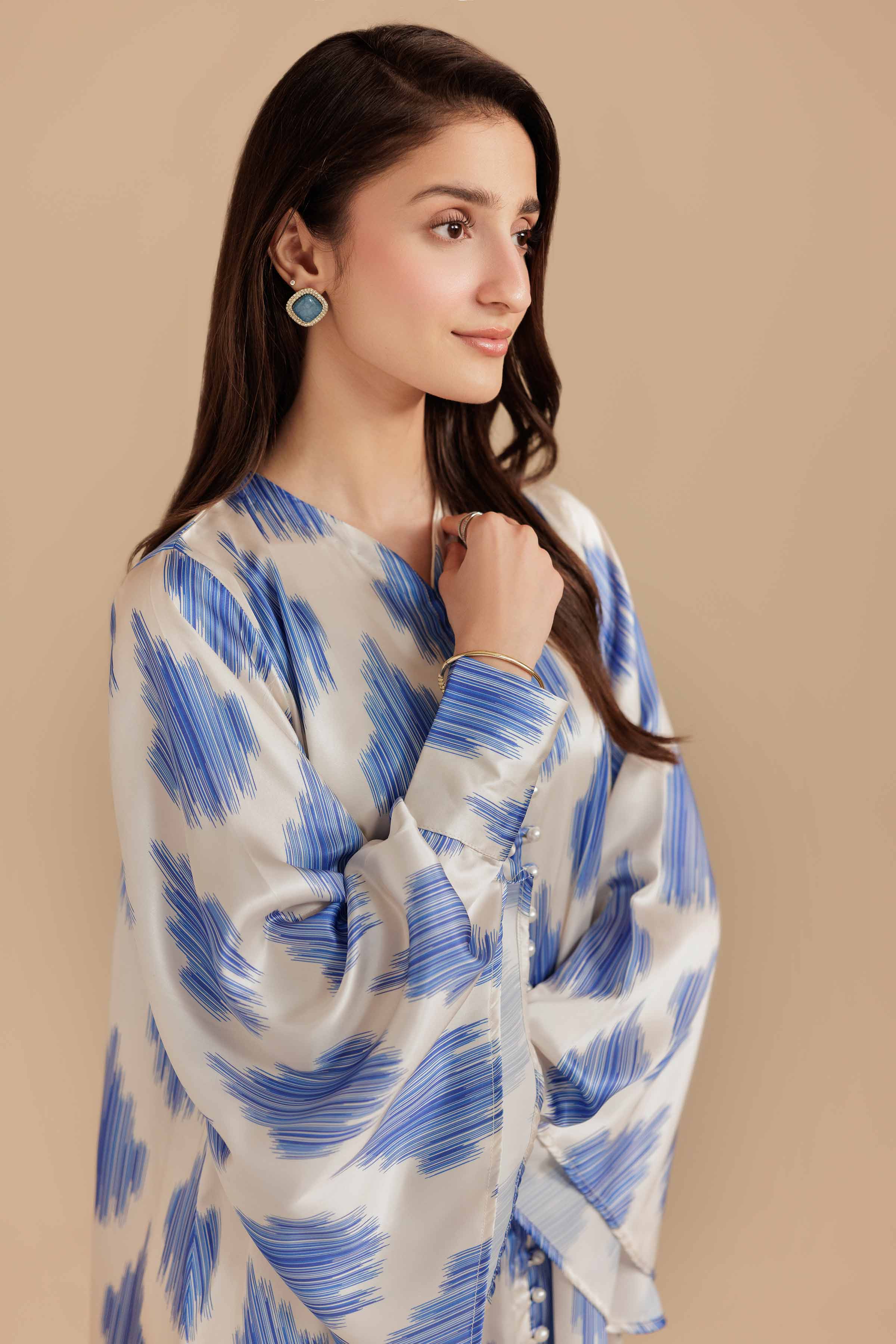 Printed Dress - FS25-46 READY TO WEAR Multi Silk 1PC Printed