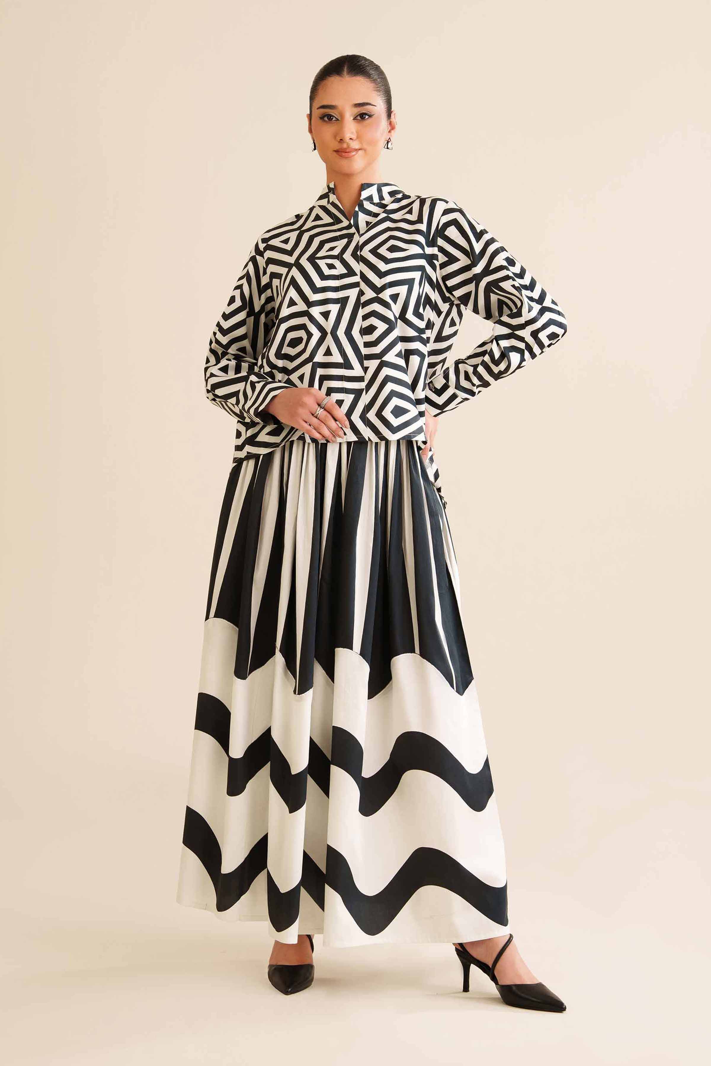 2 Piece - Printed Suit - FW25-23 READY TO WEAR Multi Sateen 2PC Printed