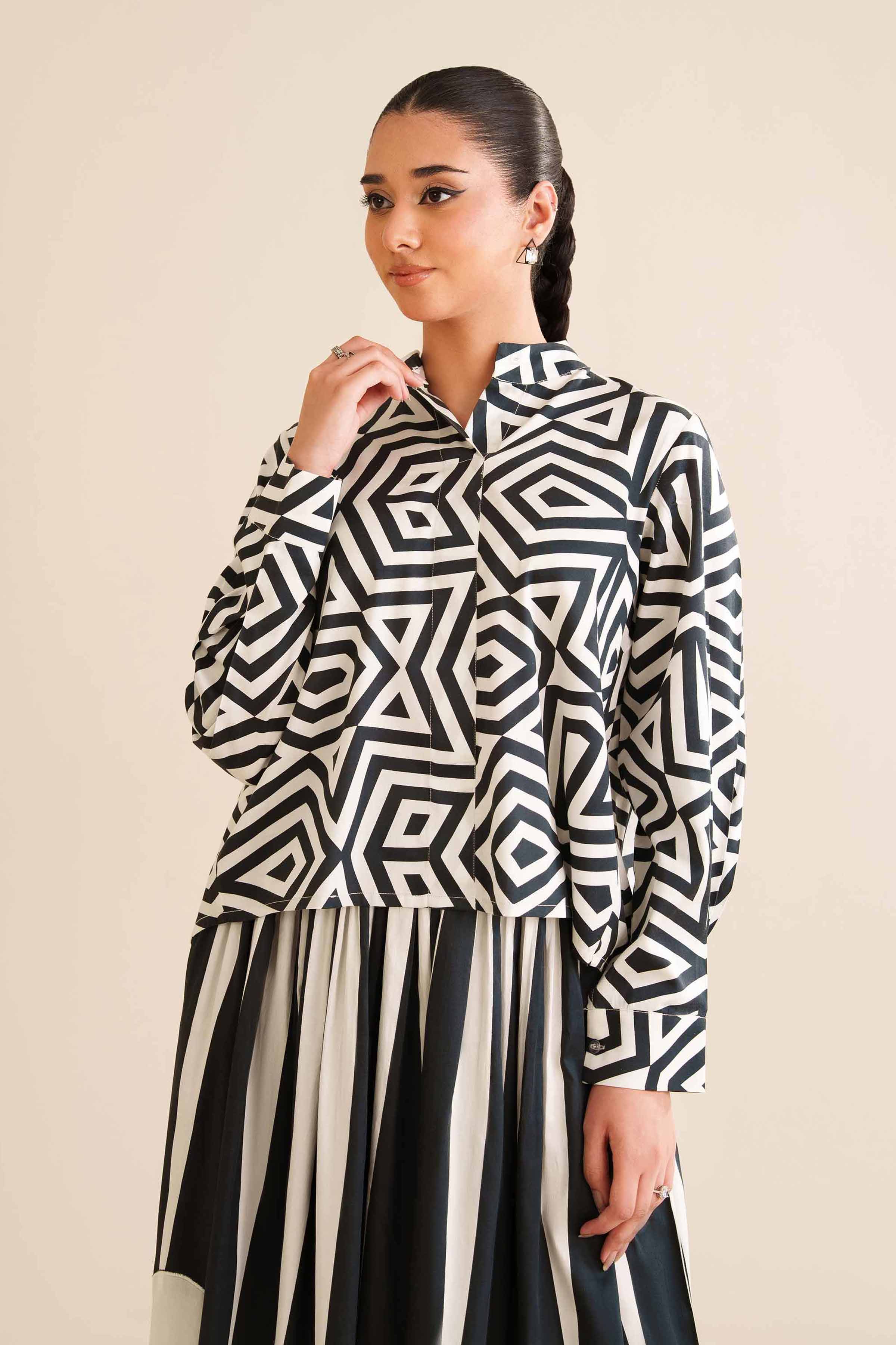 2 Piece - Printed Suit - FW25-23 READY TO WEAR Multi Sateen 2PC Printed