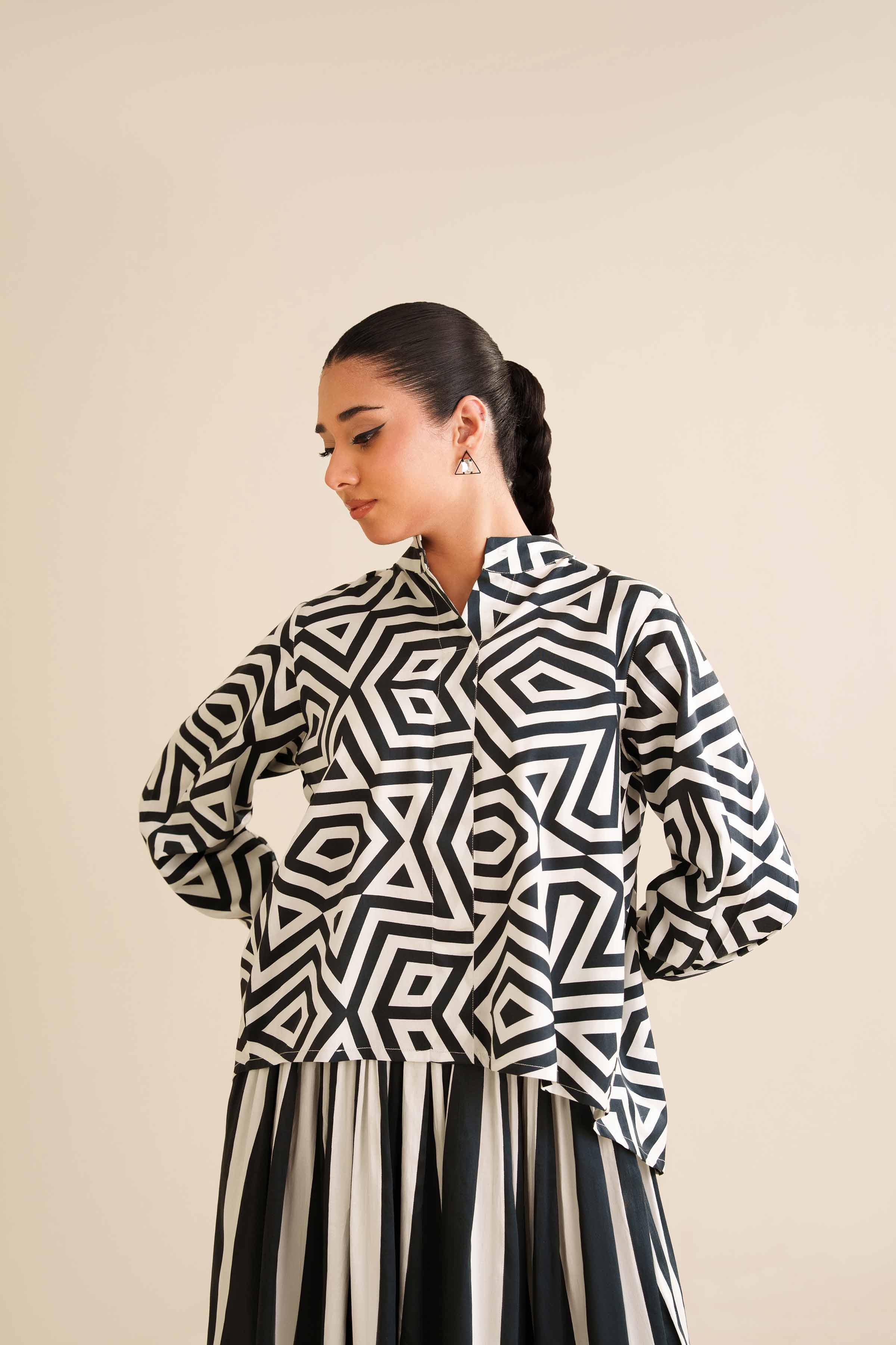 2 Piece - Printed Suit - FW25-23 READY TO WEAR Multi Sateen 2PC Printed