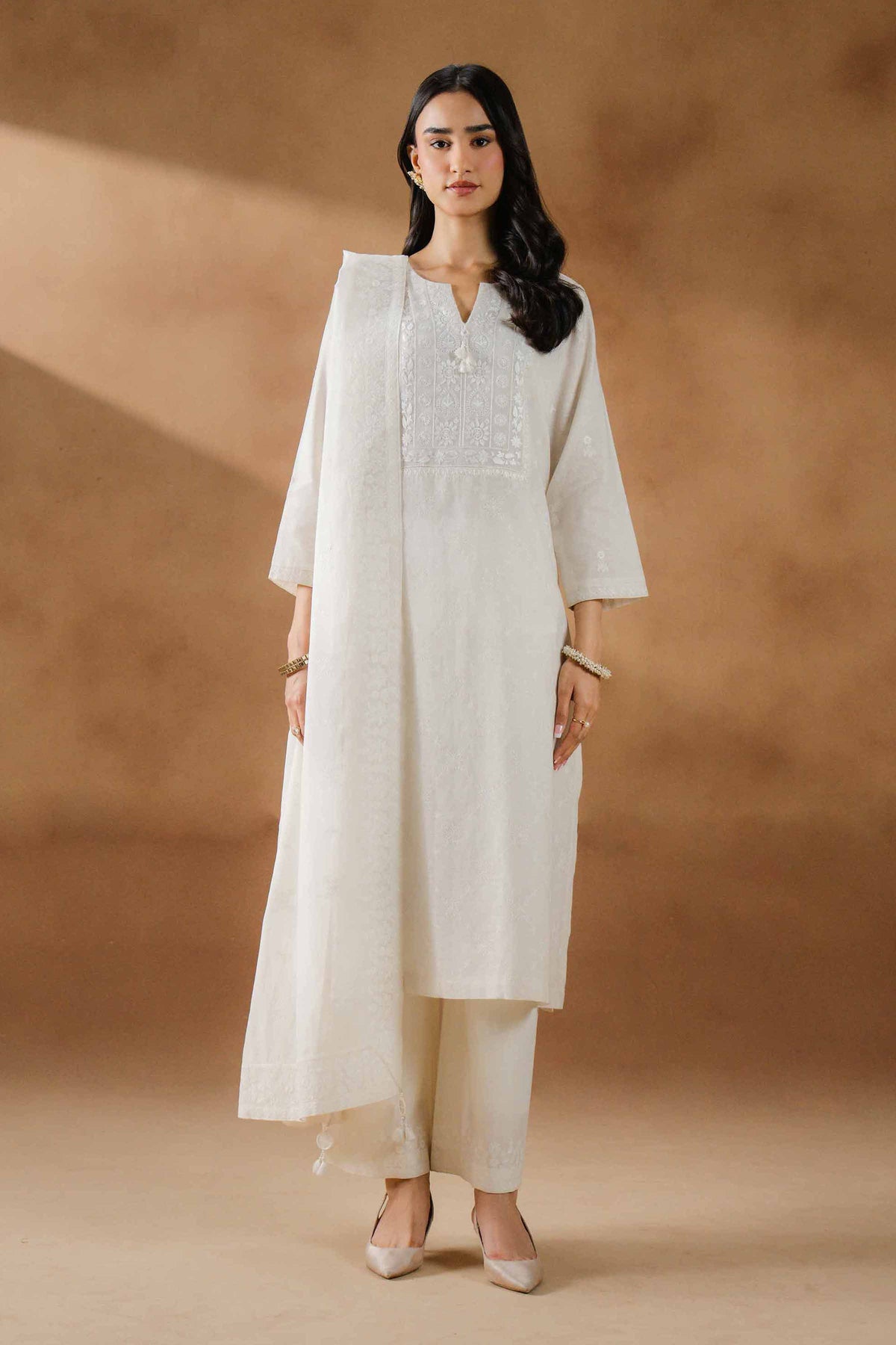 RAWAYAT - KBS26-01 Off White Lawn 3 Pieces Embroidered Nishat Australia