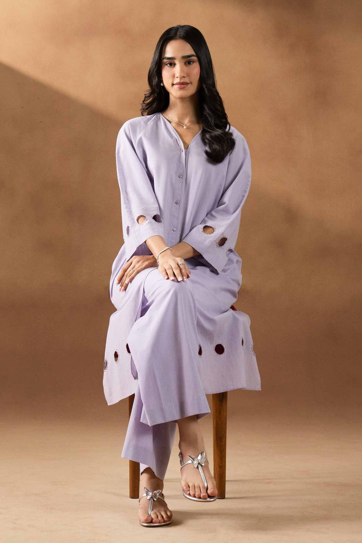 DEEVA - KBS26-124 Purple Yarn Dyed 2 Pieces Solids Nishat Australia