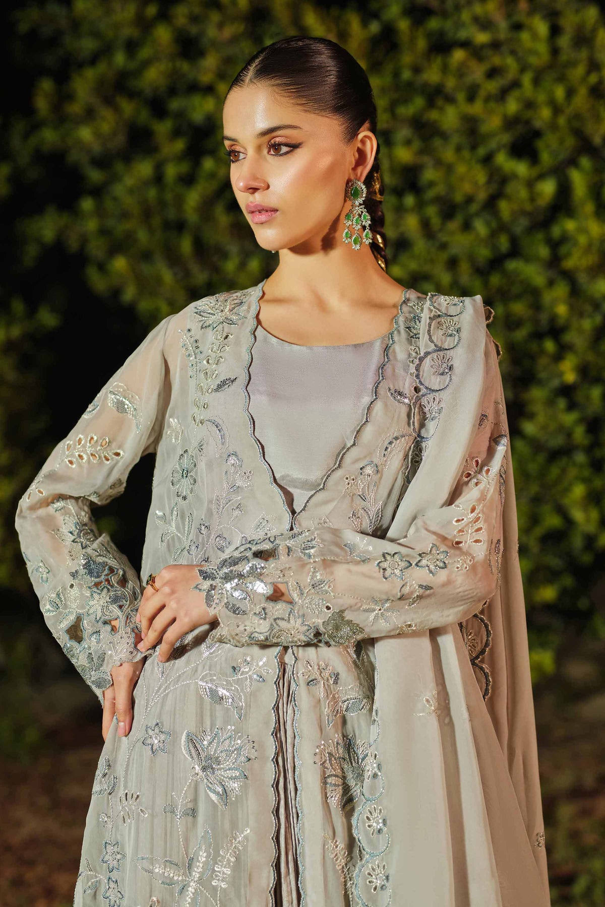 RAWAYAT - KBS26-47 Grey Silk 3 Pieces Embroidered Nishat Australia