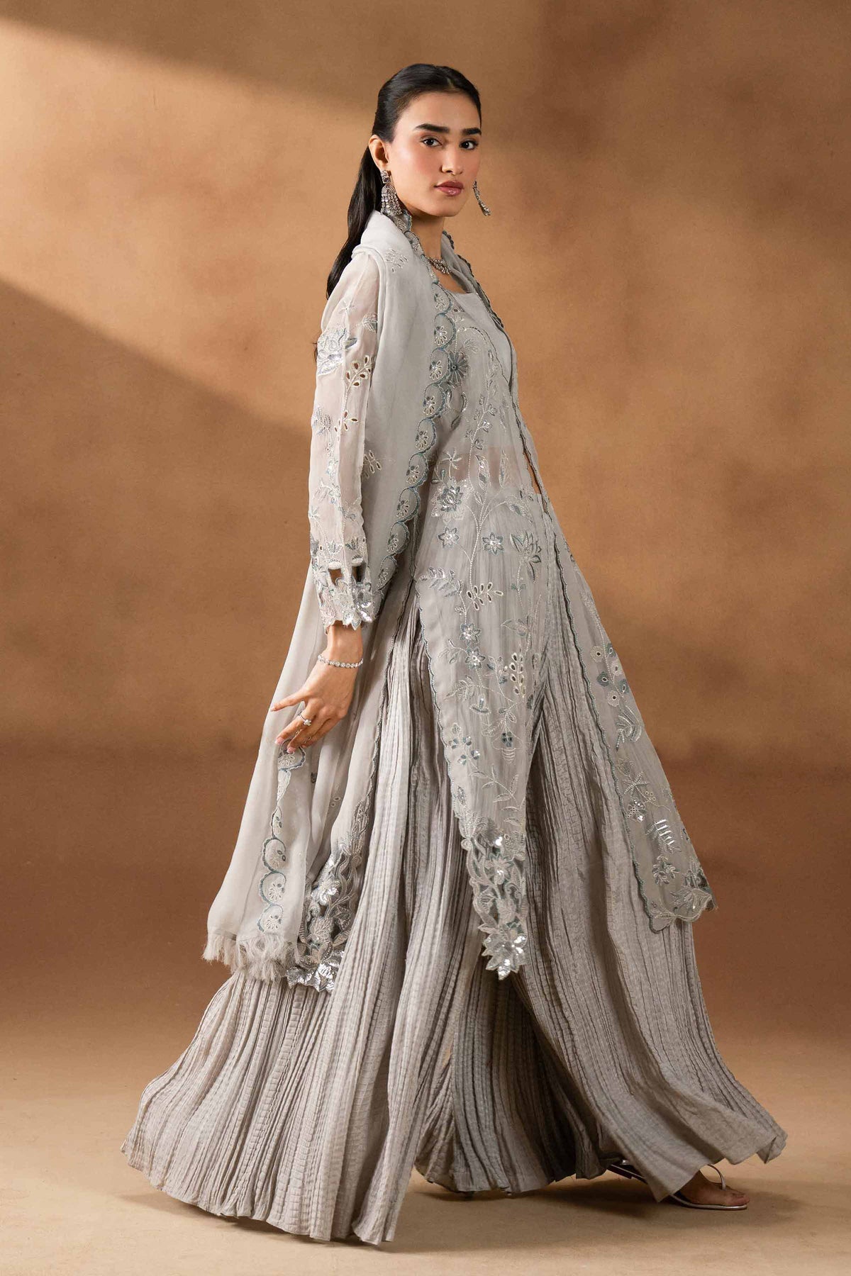 RAWAYAT - KBS26-47 Grey Silk 3 Pieces Embroidered Nishat Australia