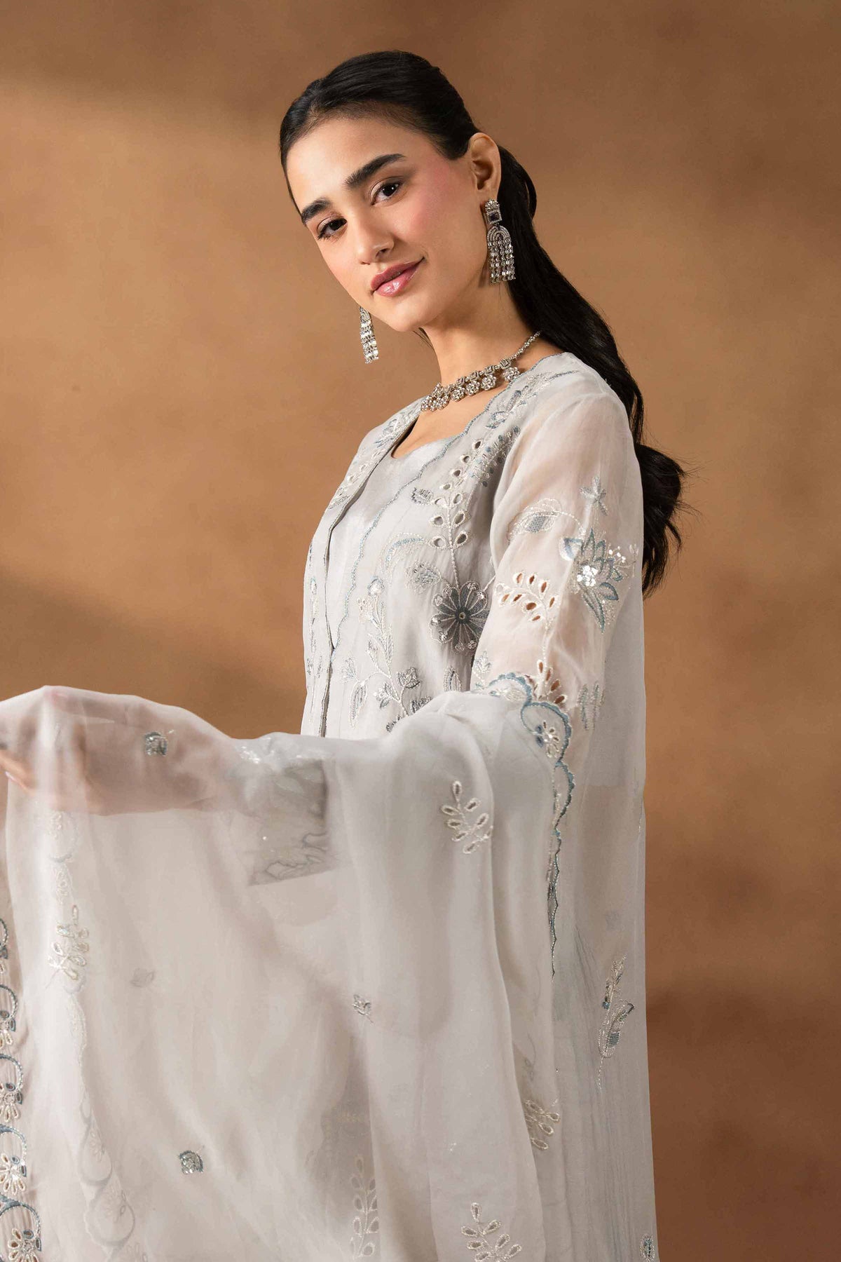 RAWAYAT - KBS26-47 Grey Silk 3 Pieces Embroidered Nishat Australia