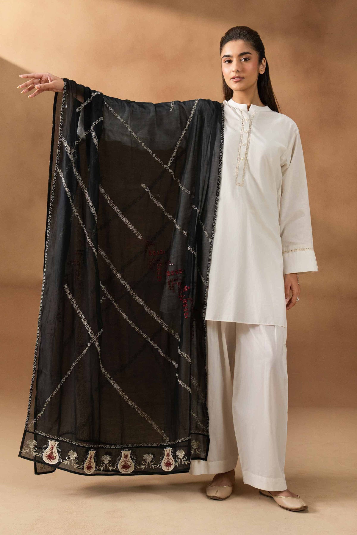 ZAR - KBS26-50 Black Swiss 1 Piece Embroidered Nishat Australia