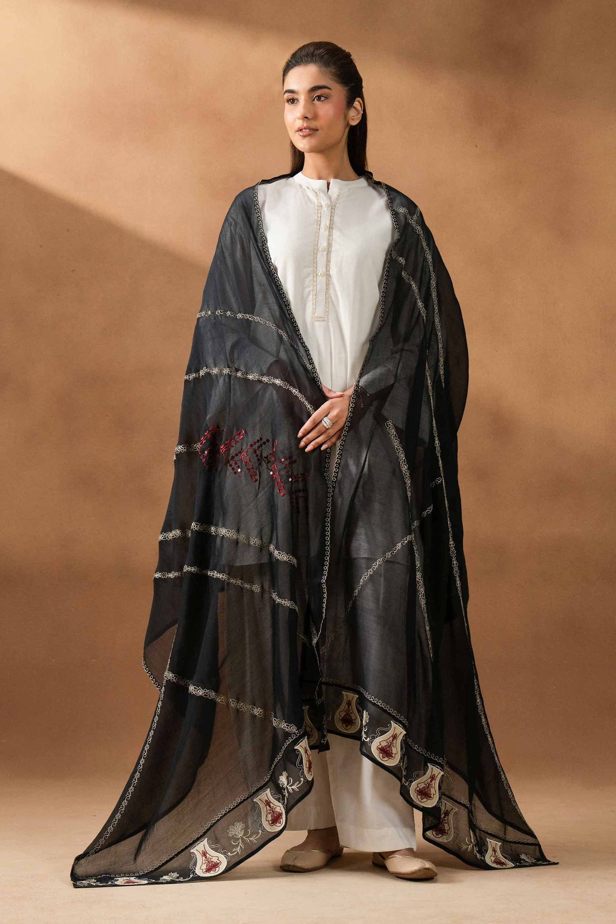 ZAR - KBS26-50 Black Swiss 1 Piece Embroidered Nishat Australia