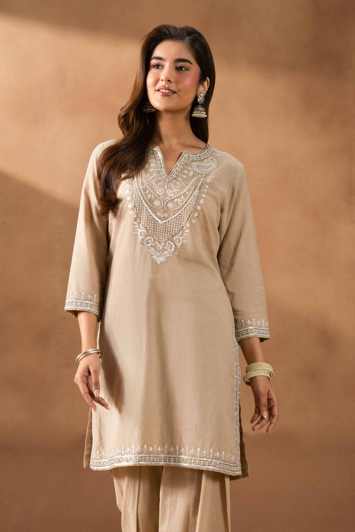 ALLURE - KBS26-79 Brown Cotton 2 Pieces Embroidered Nishat Australia