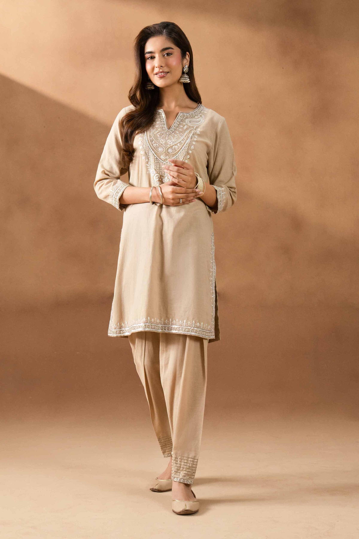 ALLURE - KBS26-79 Brown Cotton 2 Pieces Embroidered Nishat Australia